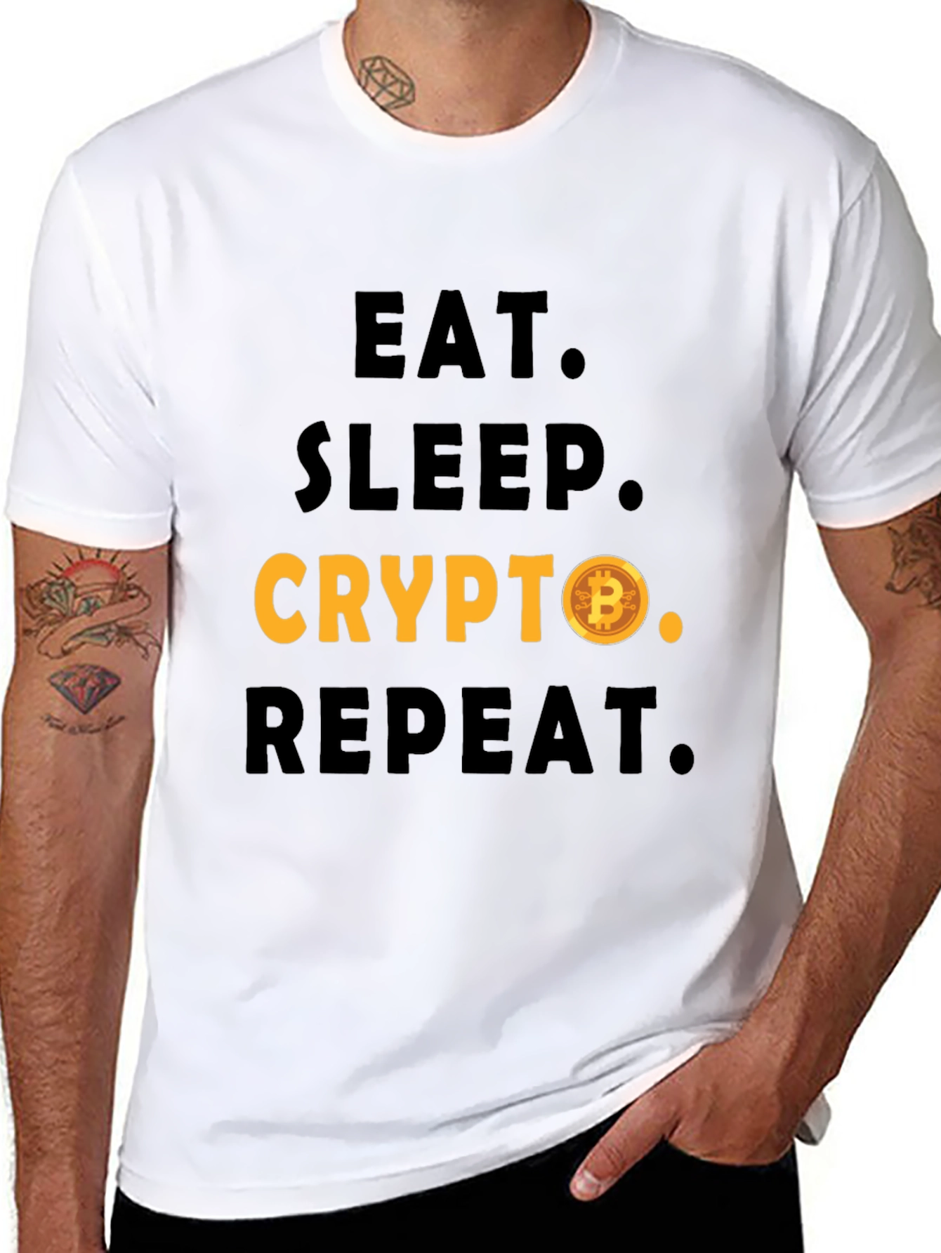 Eat Sleep Crypto Repeat Black T-Shirt
