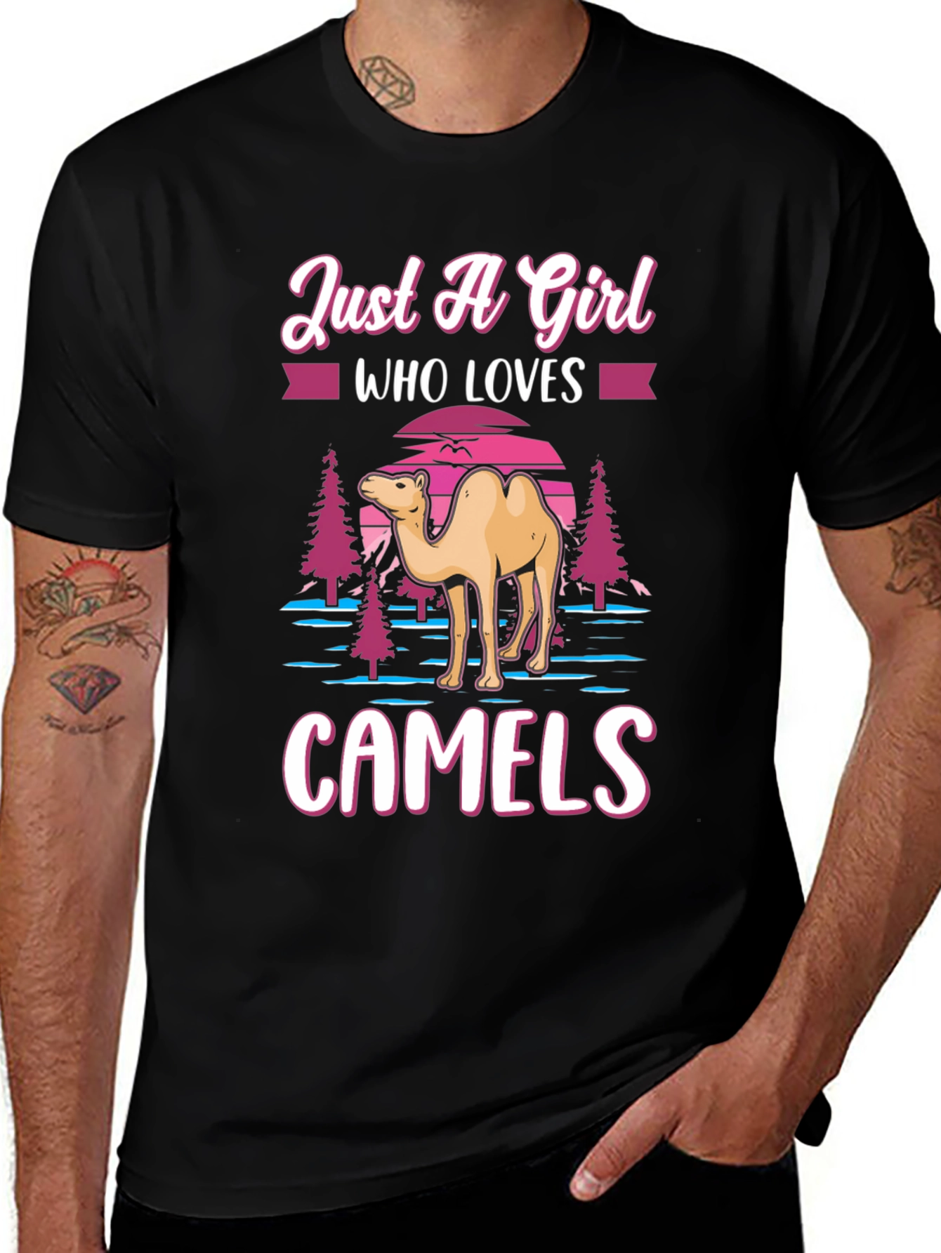 Just A Girl Who Loves Camels Graphic T-Shirt