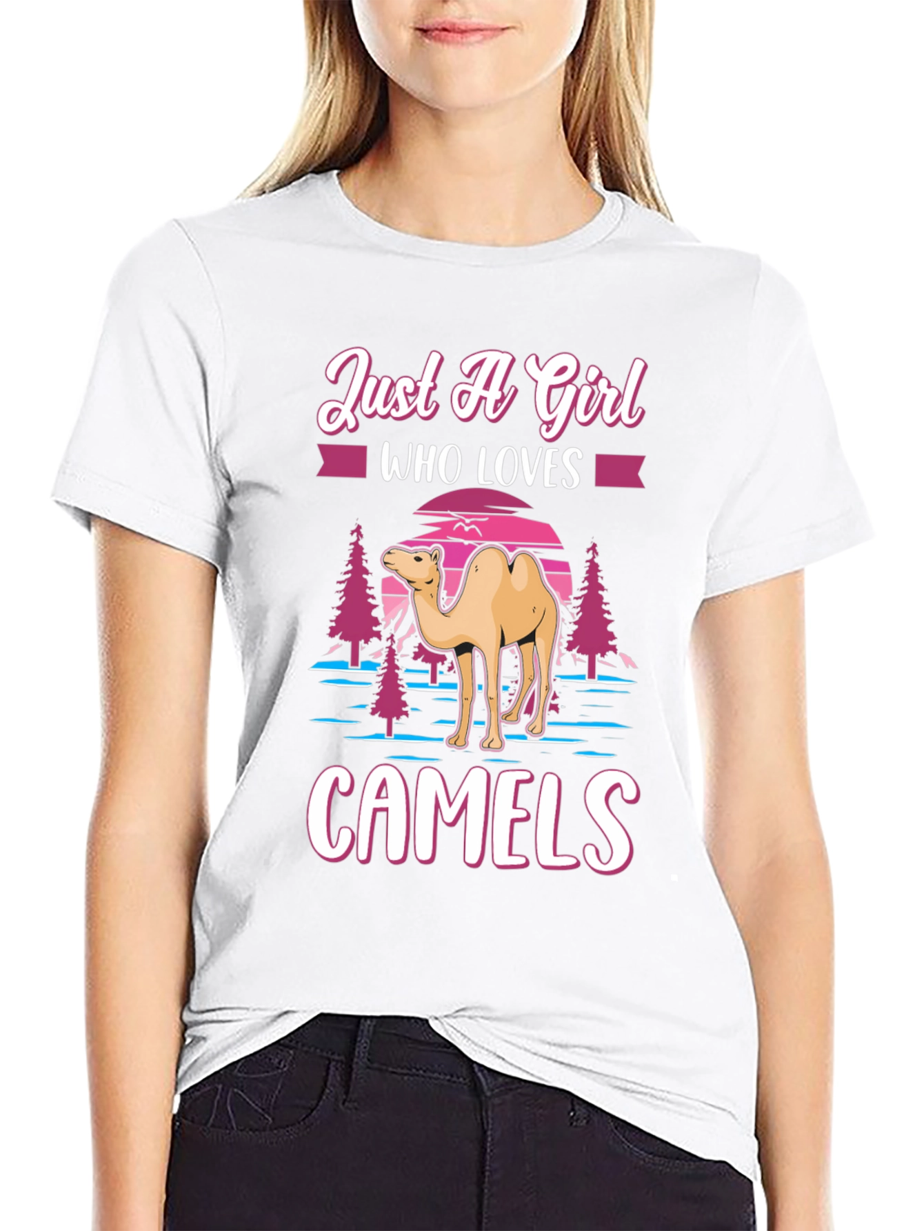 Just A Girl Who Loves Camels Graphic T-Shirt