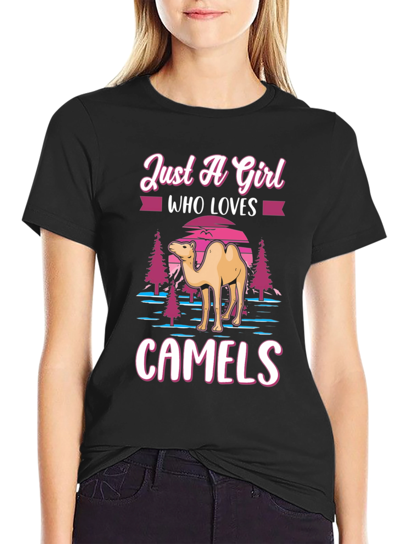 Just A Girl Who Loves Camels Graphic T-Shirt