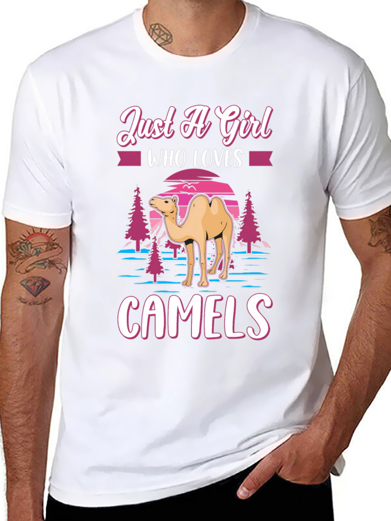 Just A Girl Who Loves Camels Graphic T-Shirt