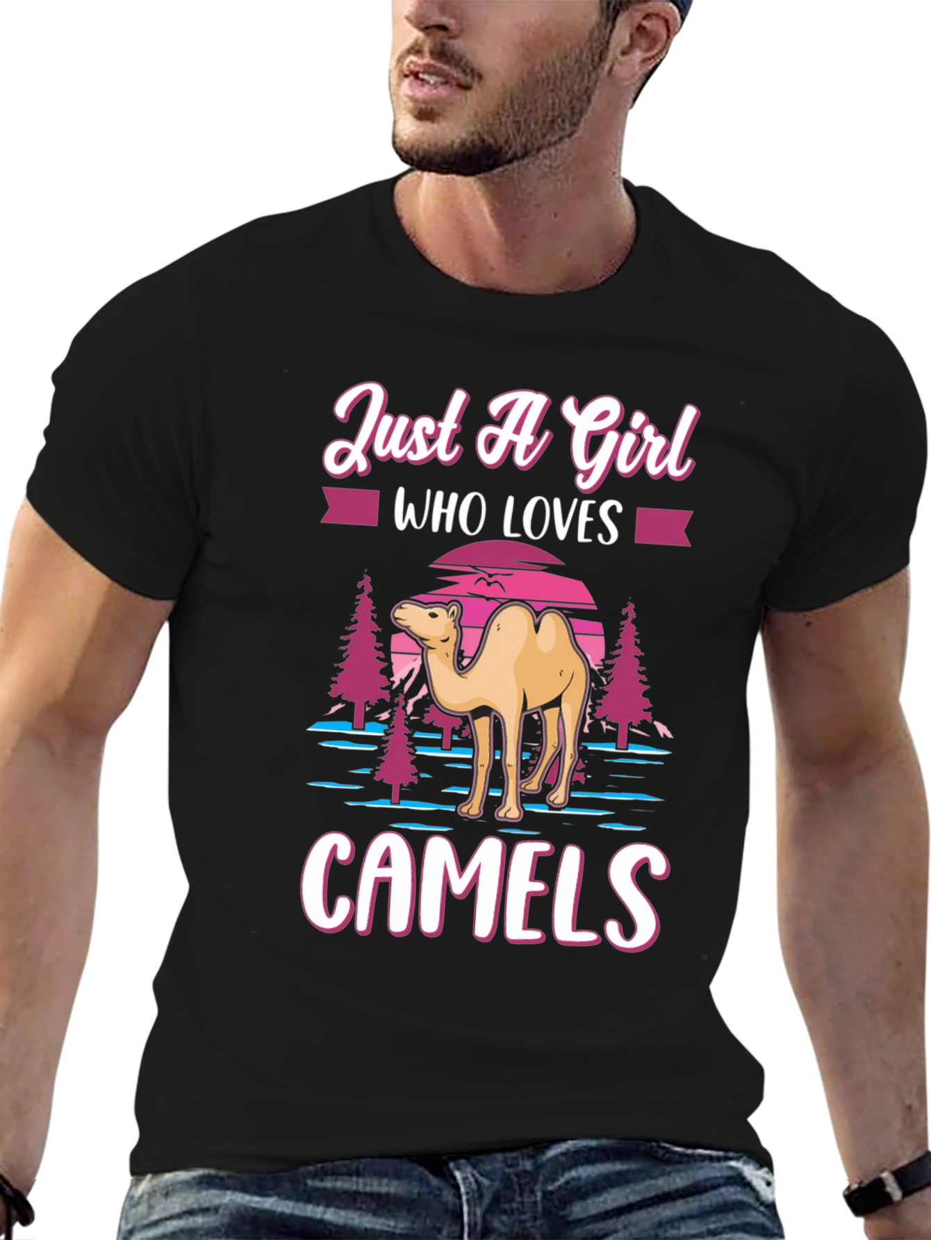 Just A Girl Who Loves Camels Graphic T-Shirt