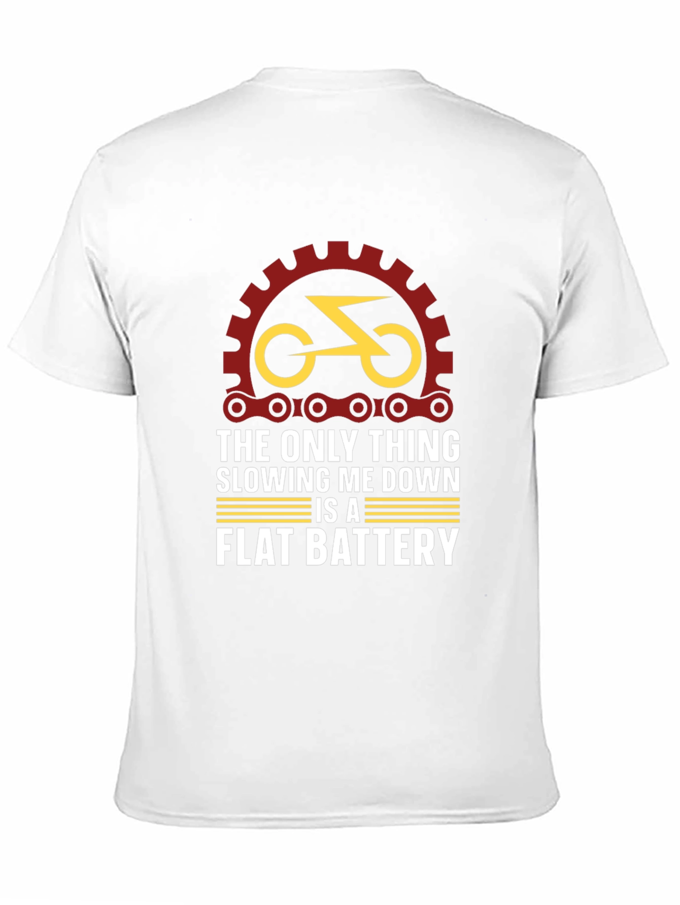 Funny Bike T-Shirt - Flat Battery