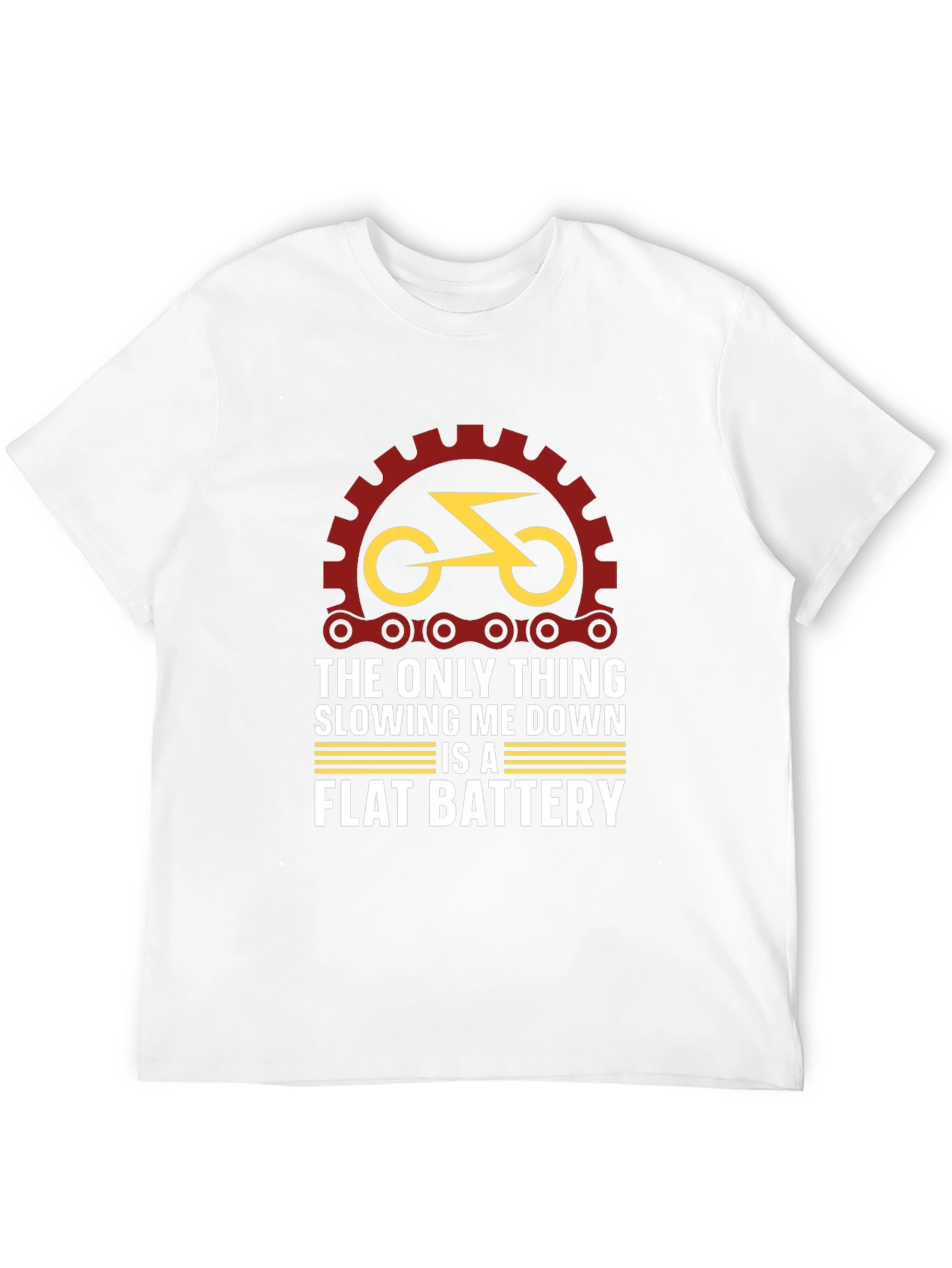 Funny Bike T-Shirt - Flat Battery
