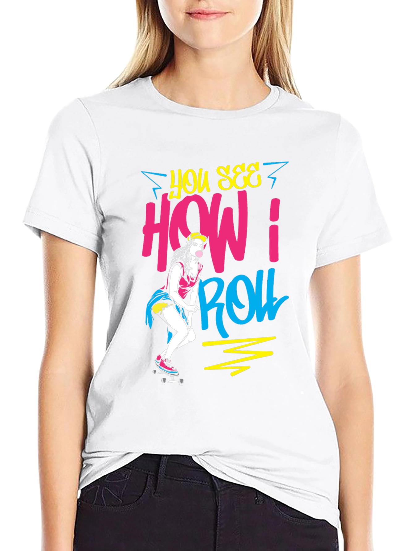 Retro How I Roll Graphic Tee