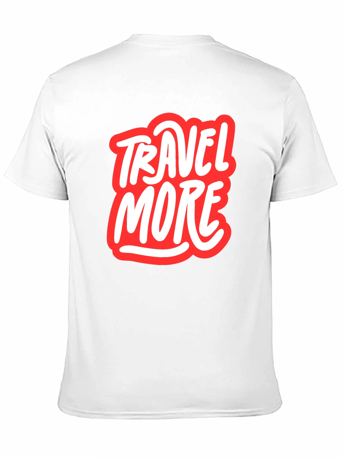 Travel More Graphic Tee - Black Crew Neck