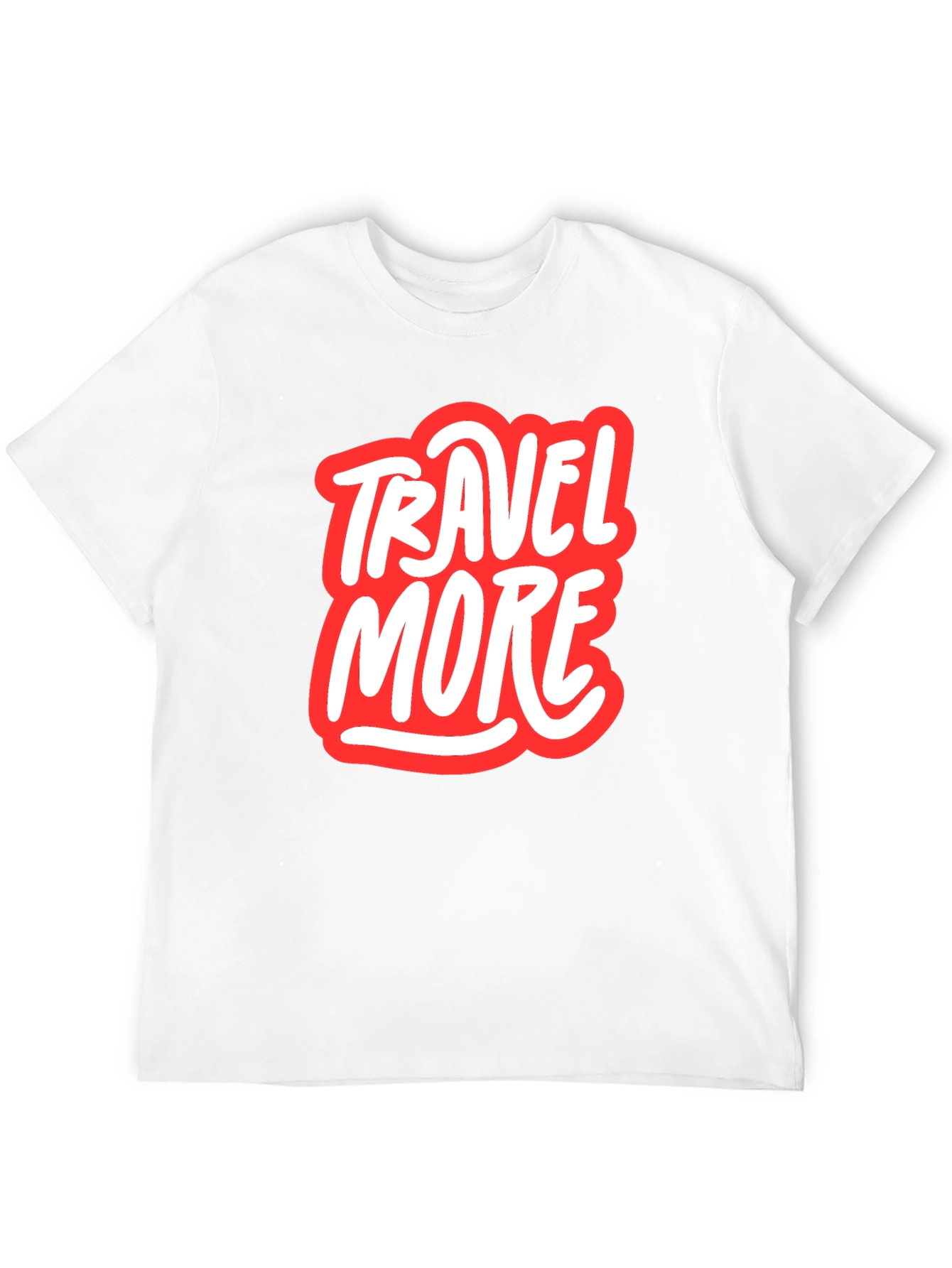 Travel More Graphic Tee - Black Crew Neck