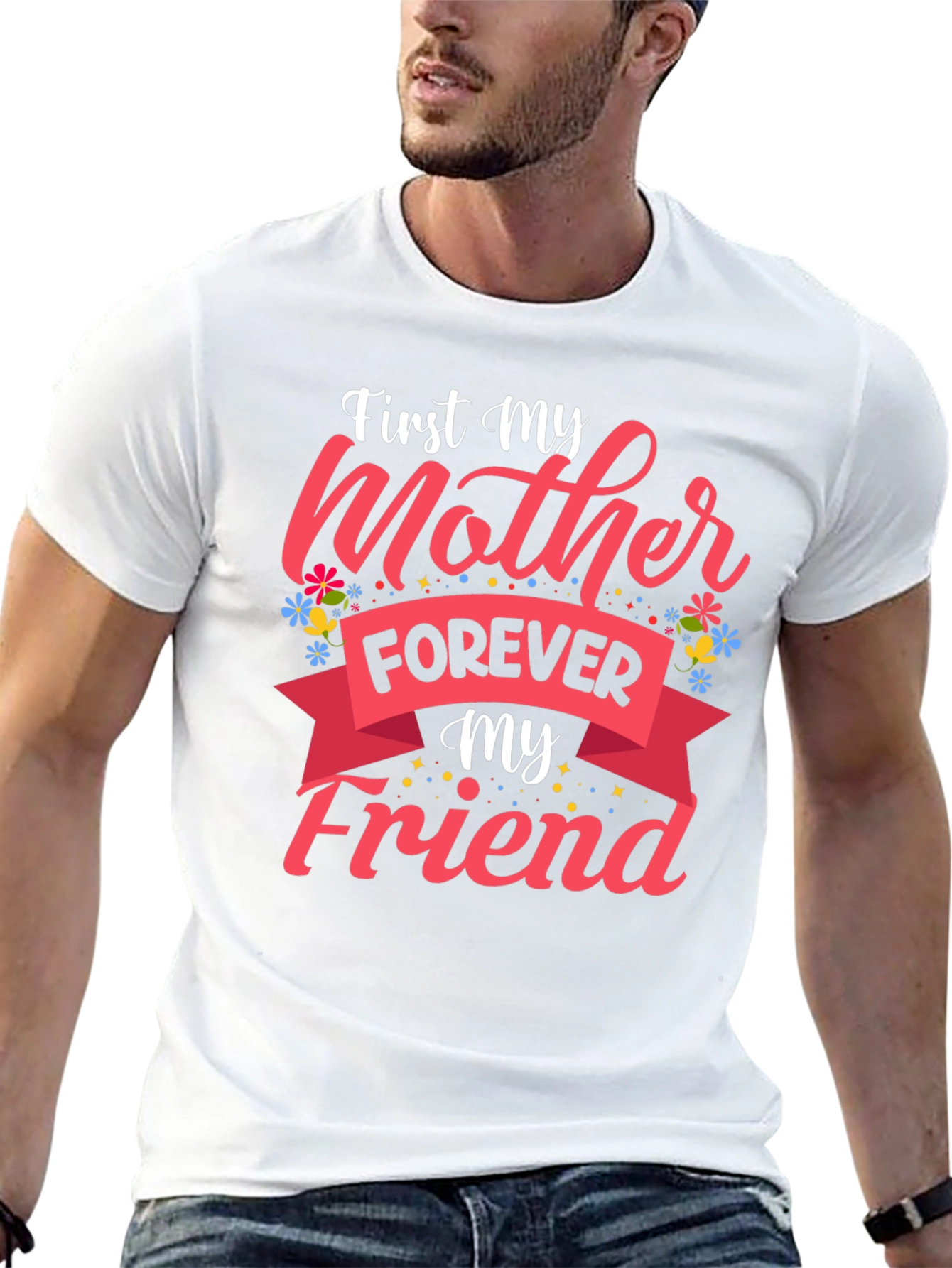 First My Mother Forever My Friend Black T-Shirt