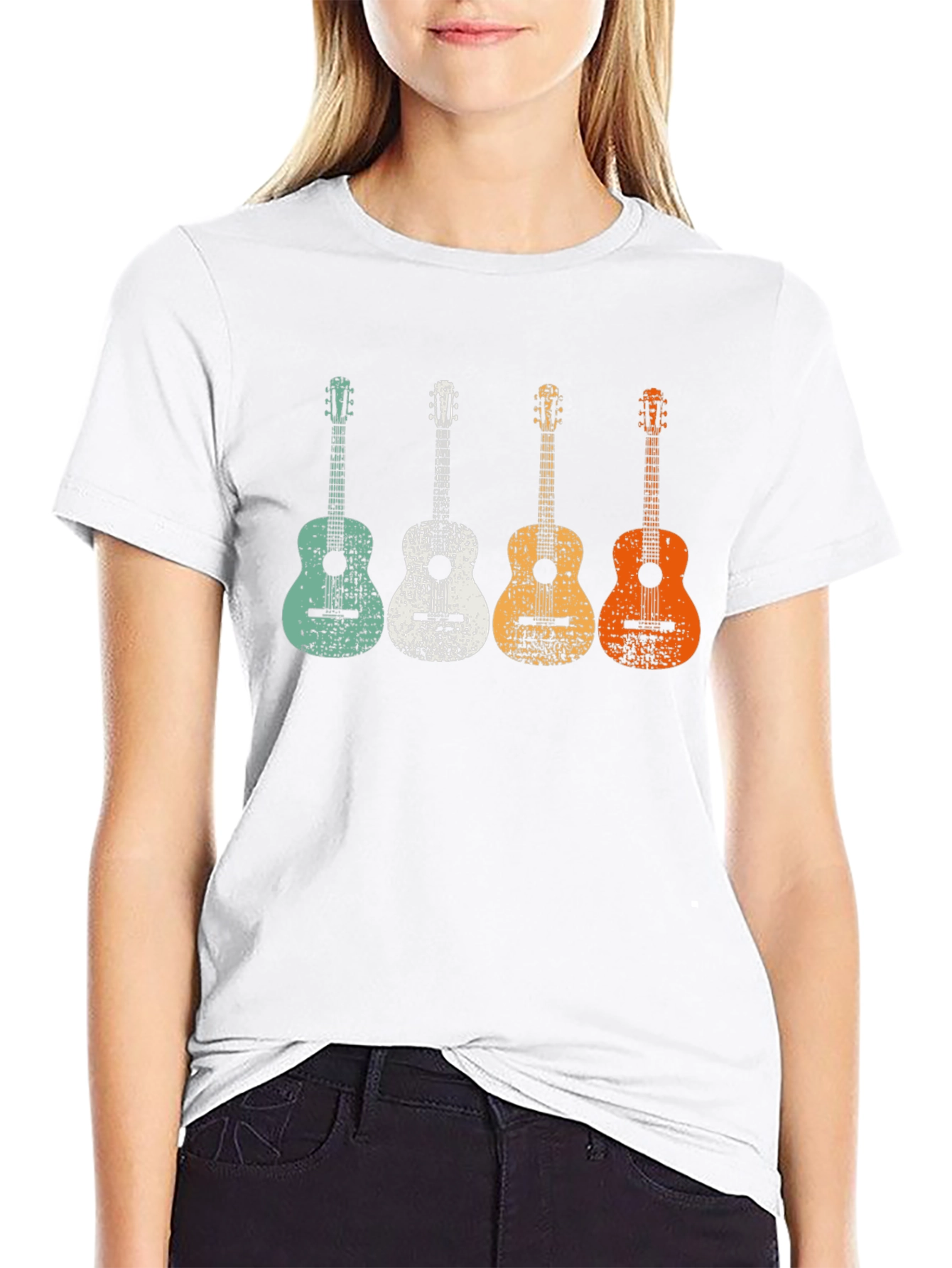 Retro Guitar T-Shirt - Music Lover Tee