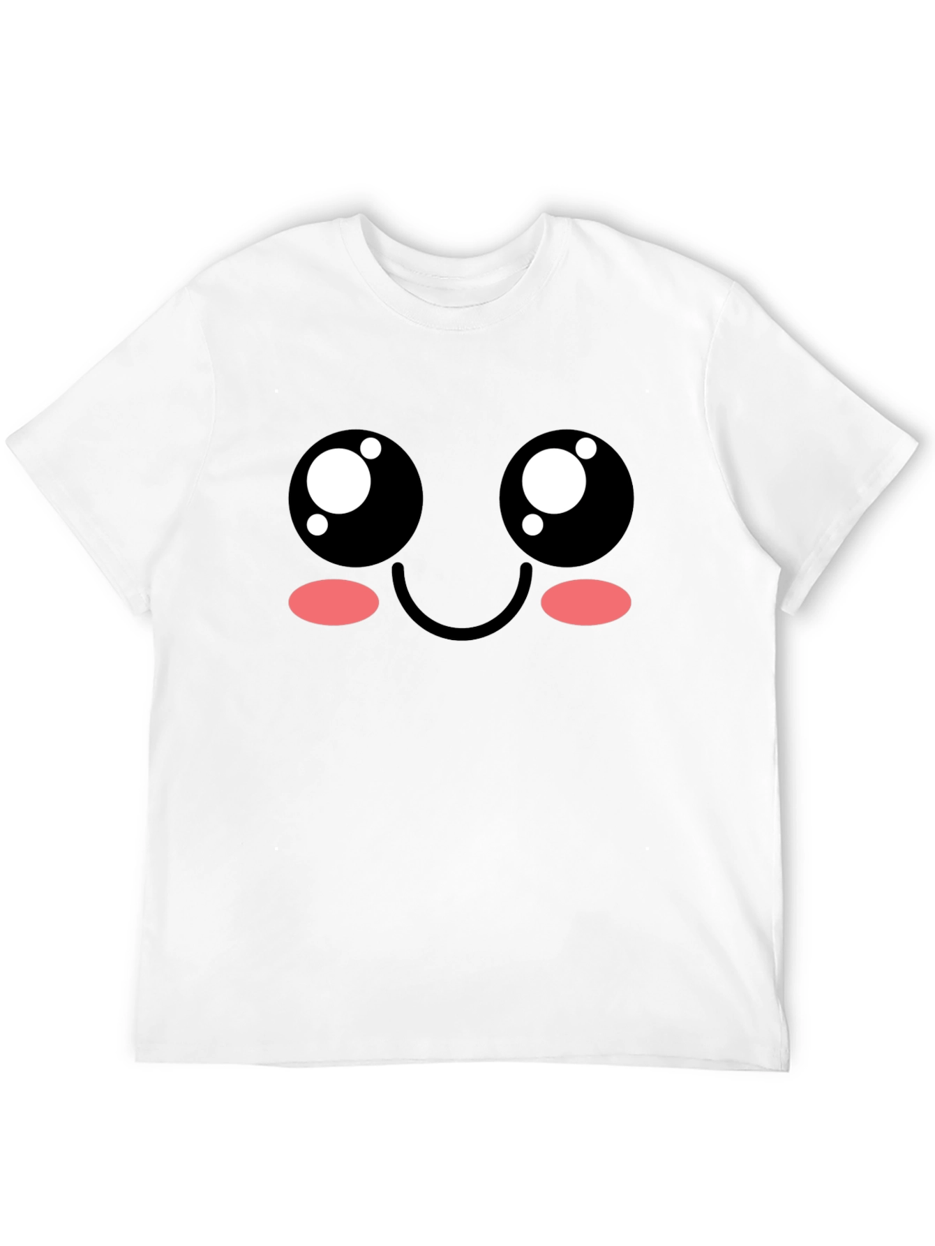 Kawaii Face Black T-Shirt - Cute Anime Style