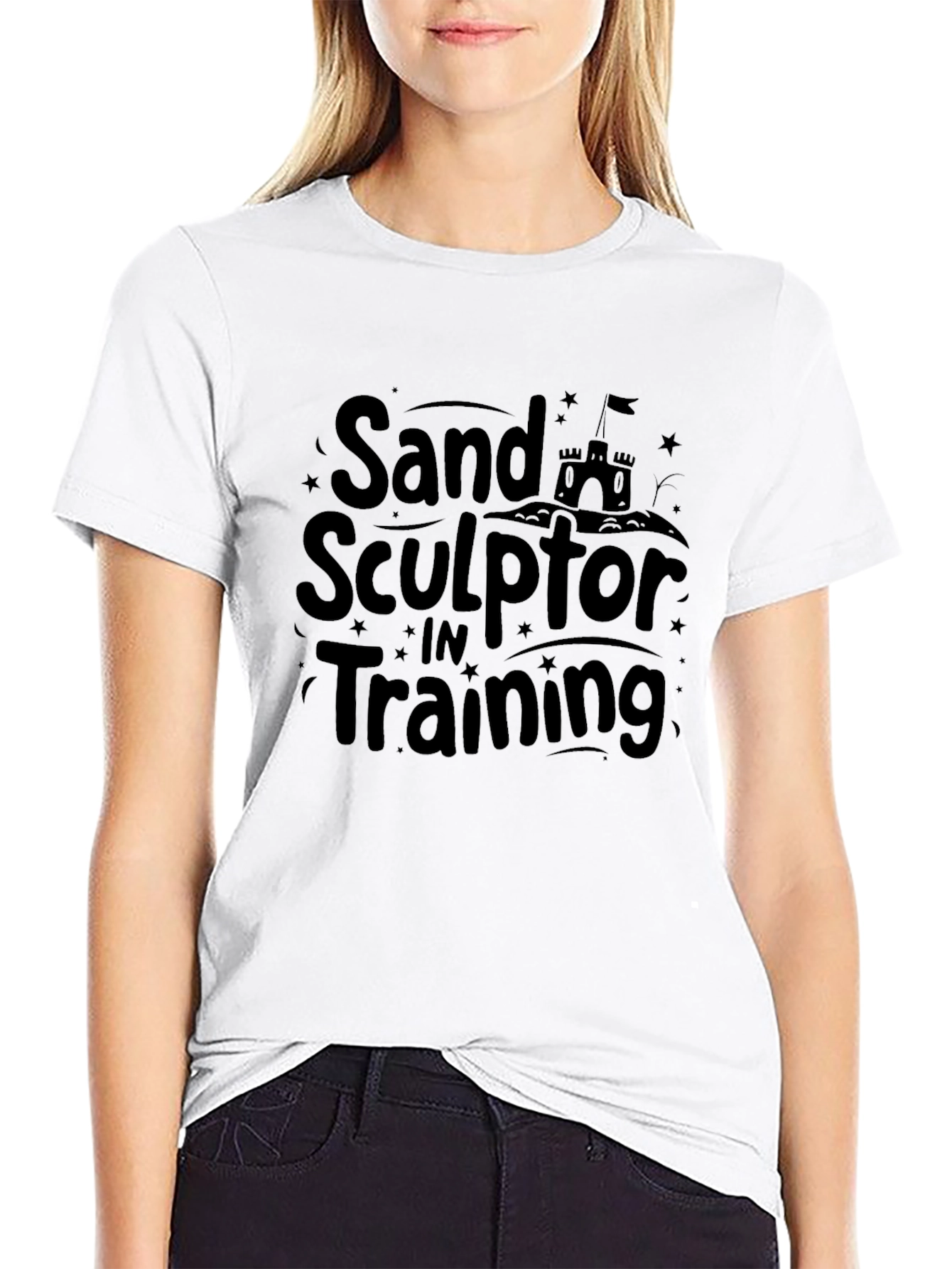 Sand Sculptor in Training Black T-Shirt