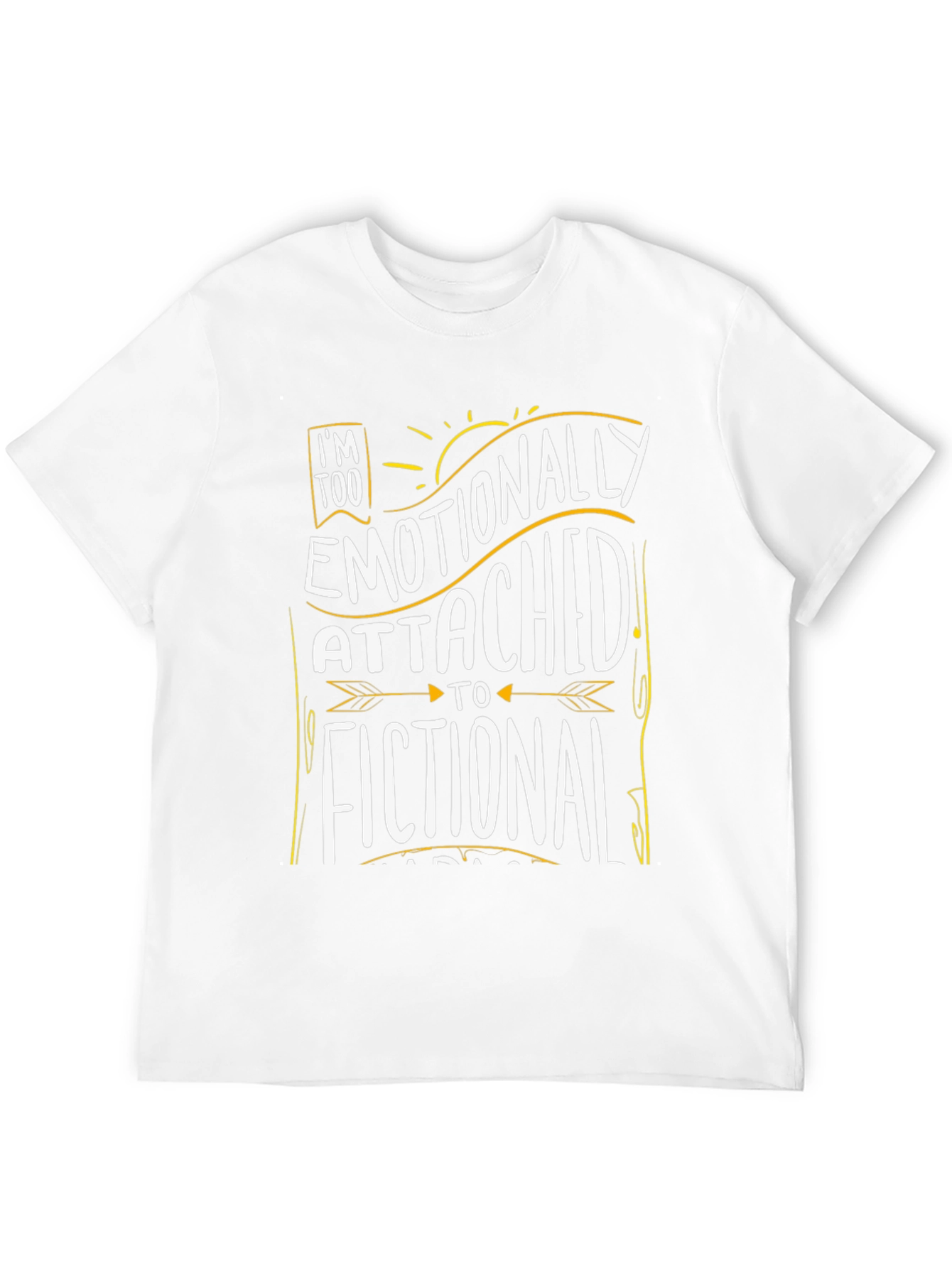 Emotionally Attached Fictional Characters Black Graphic Tee