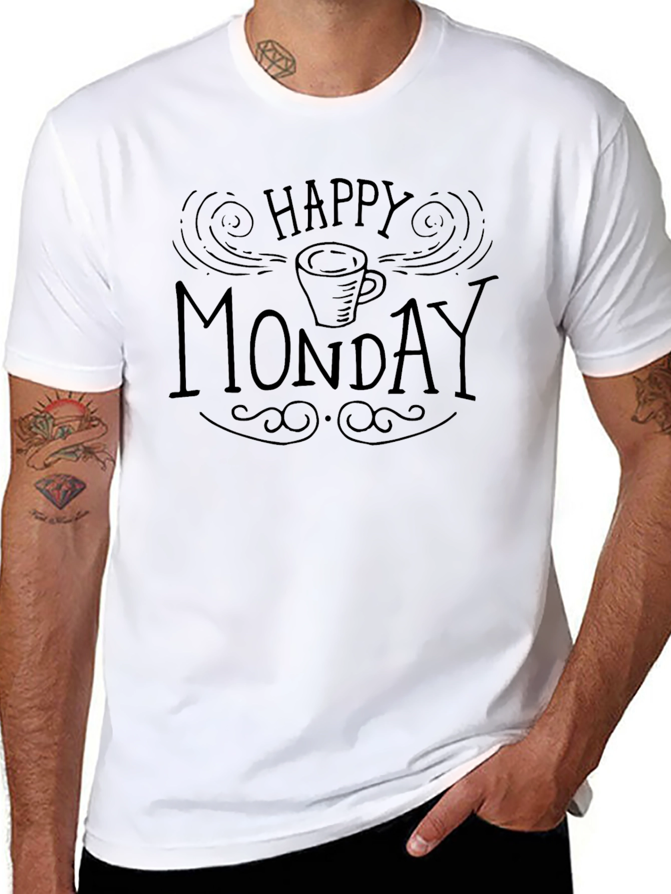Happy Monday Coffee Graphic T-Shirt
