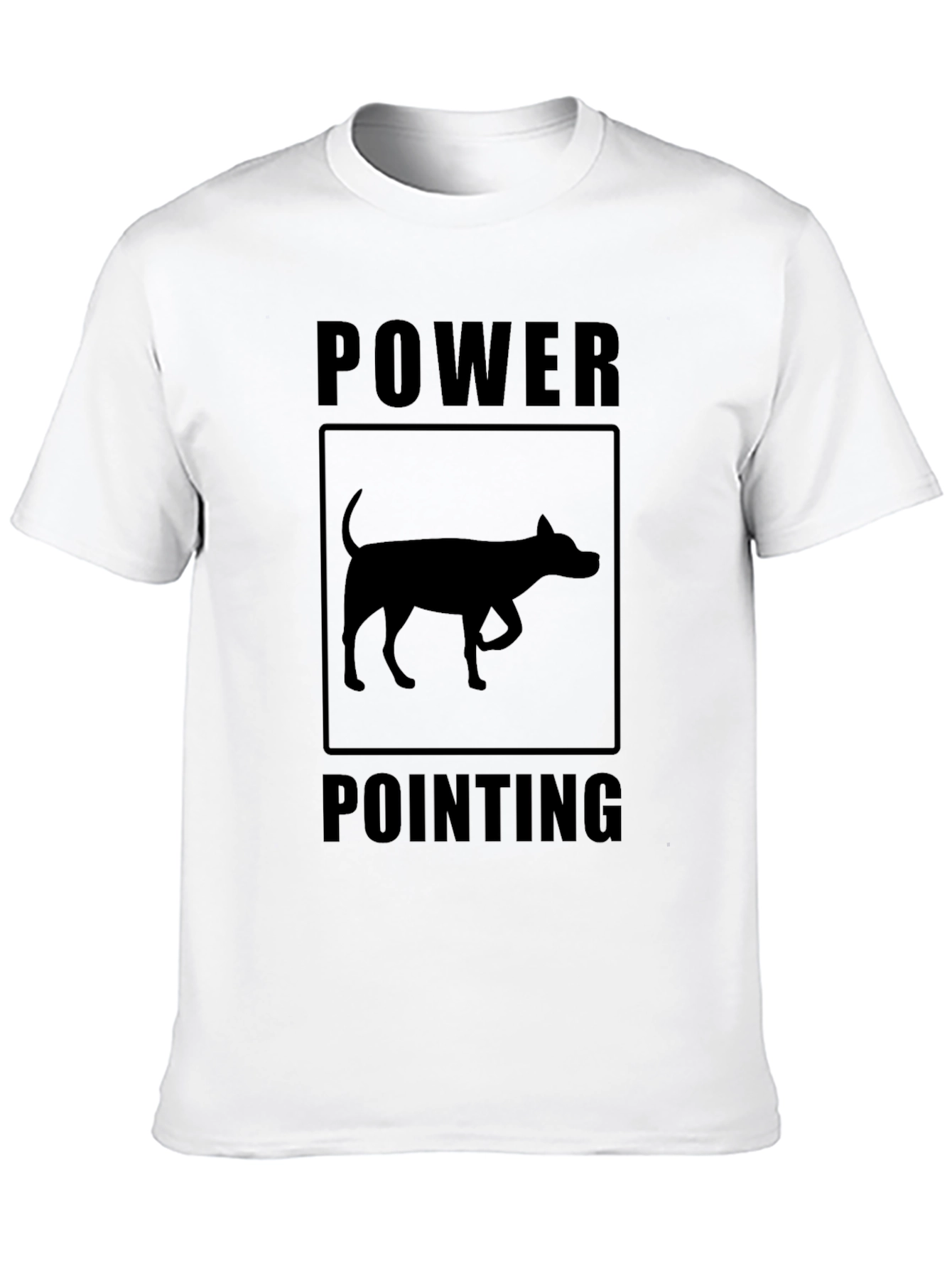 Power Pointing Dog Graphic T-Shirt
