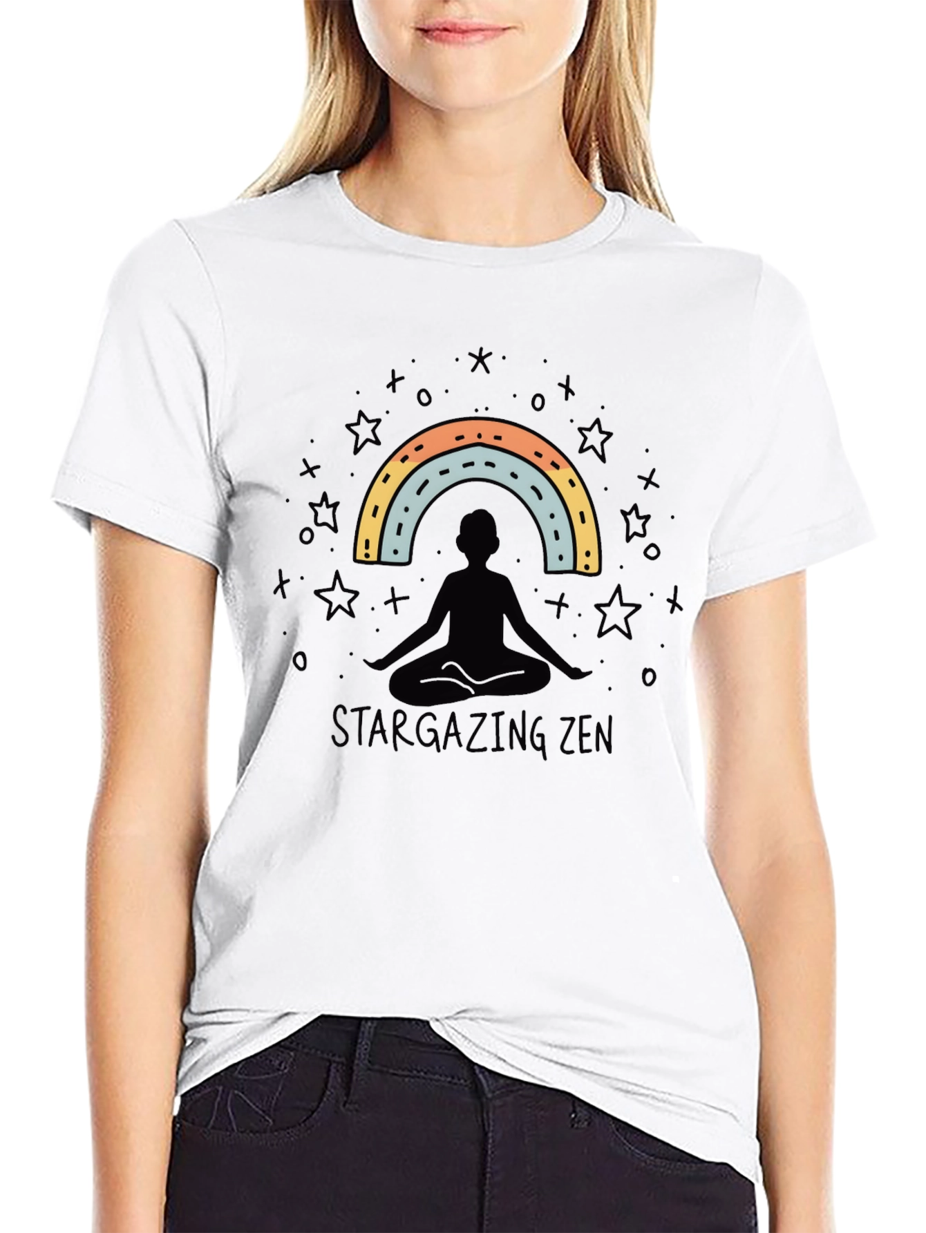 Stargazing Zen T-Shirt - Yoga Meditation Tee
