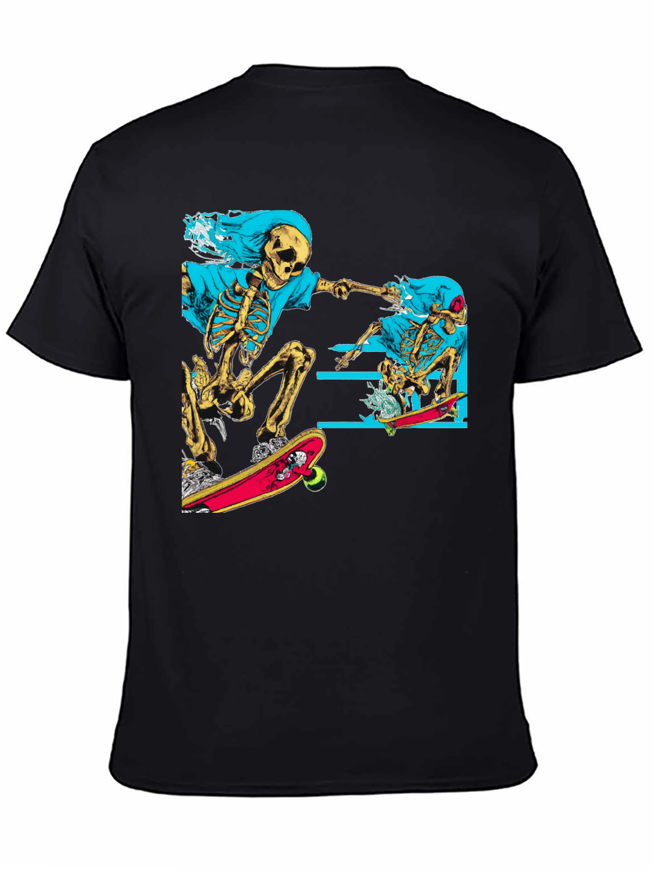 Skeleton Skateboard T-Shirt - Graphic Tee