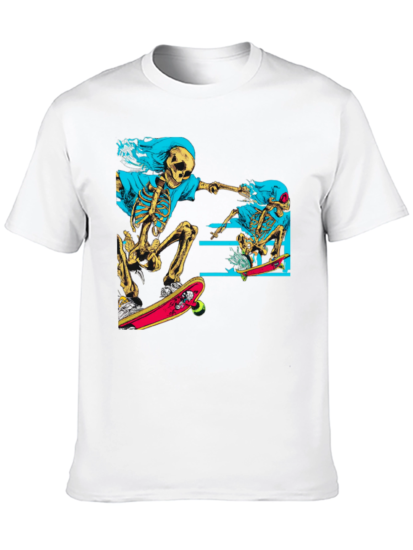 Skeleton Skateboard T-Shirt - Graphic Tee