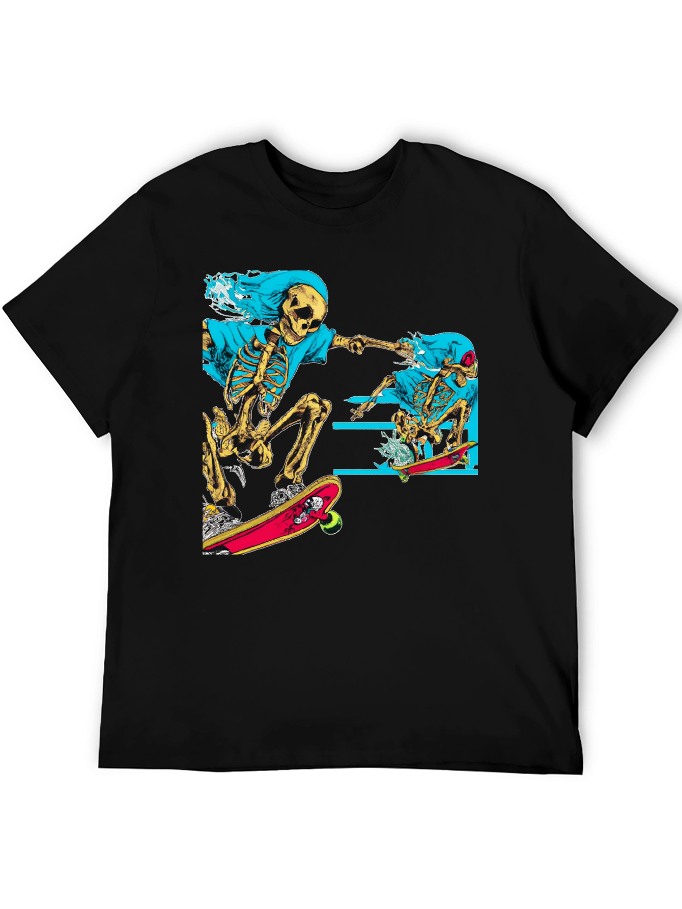 Skeleton Skateboard T-Shirt - Graphic Tee