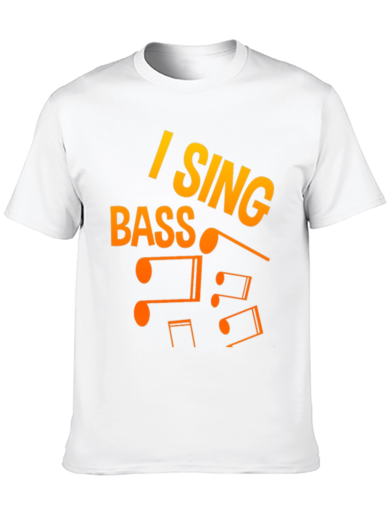 I Sing Bass Music Notes Graphic T-Shirt