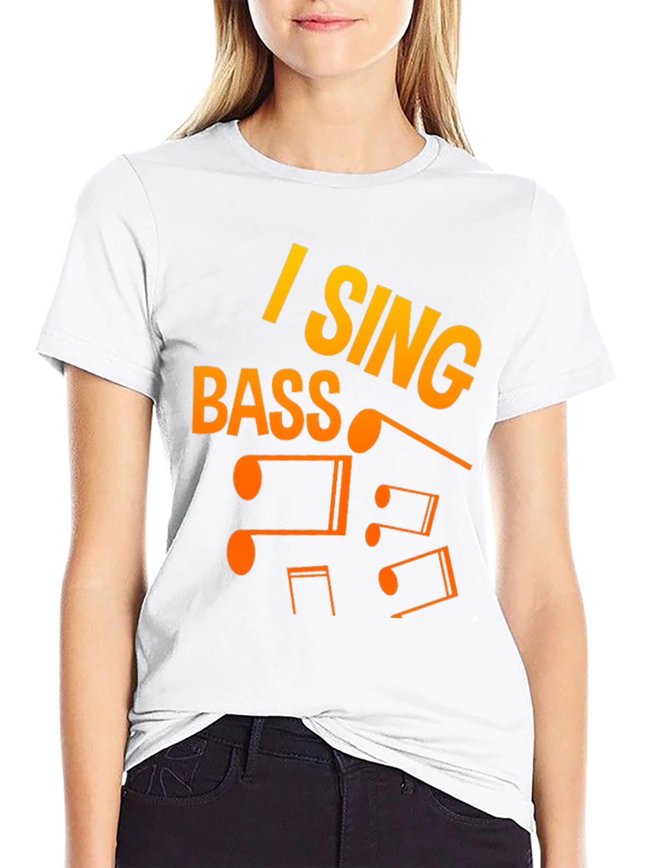 I Sing Bass Music Notes Graphic T-Shirt
