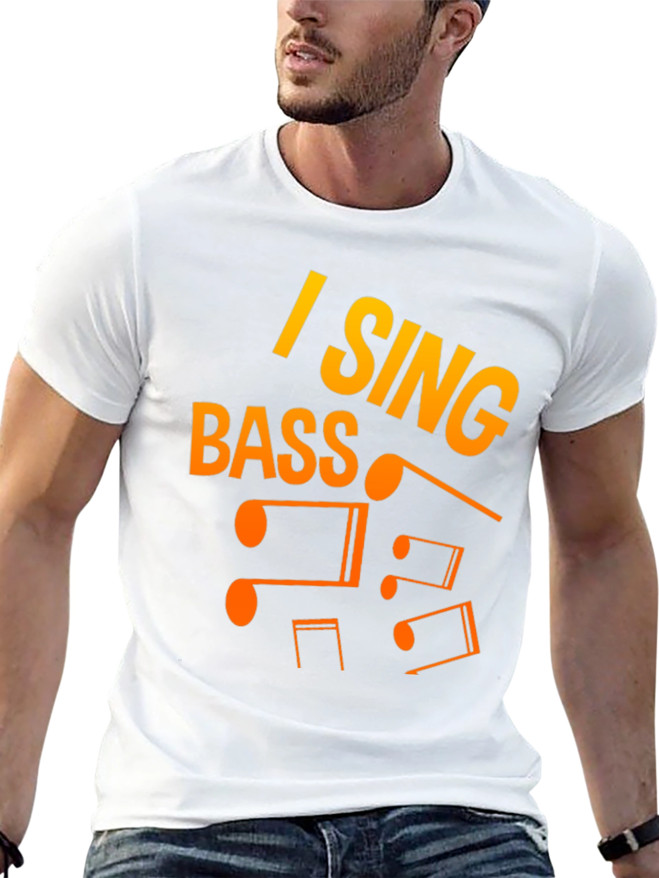 I Sing Bass Music Notes Graphic T-Shirt