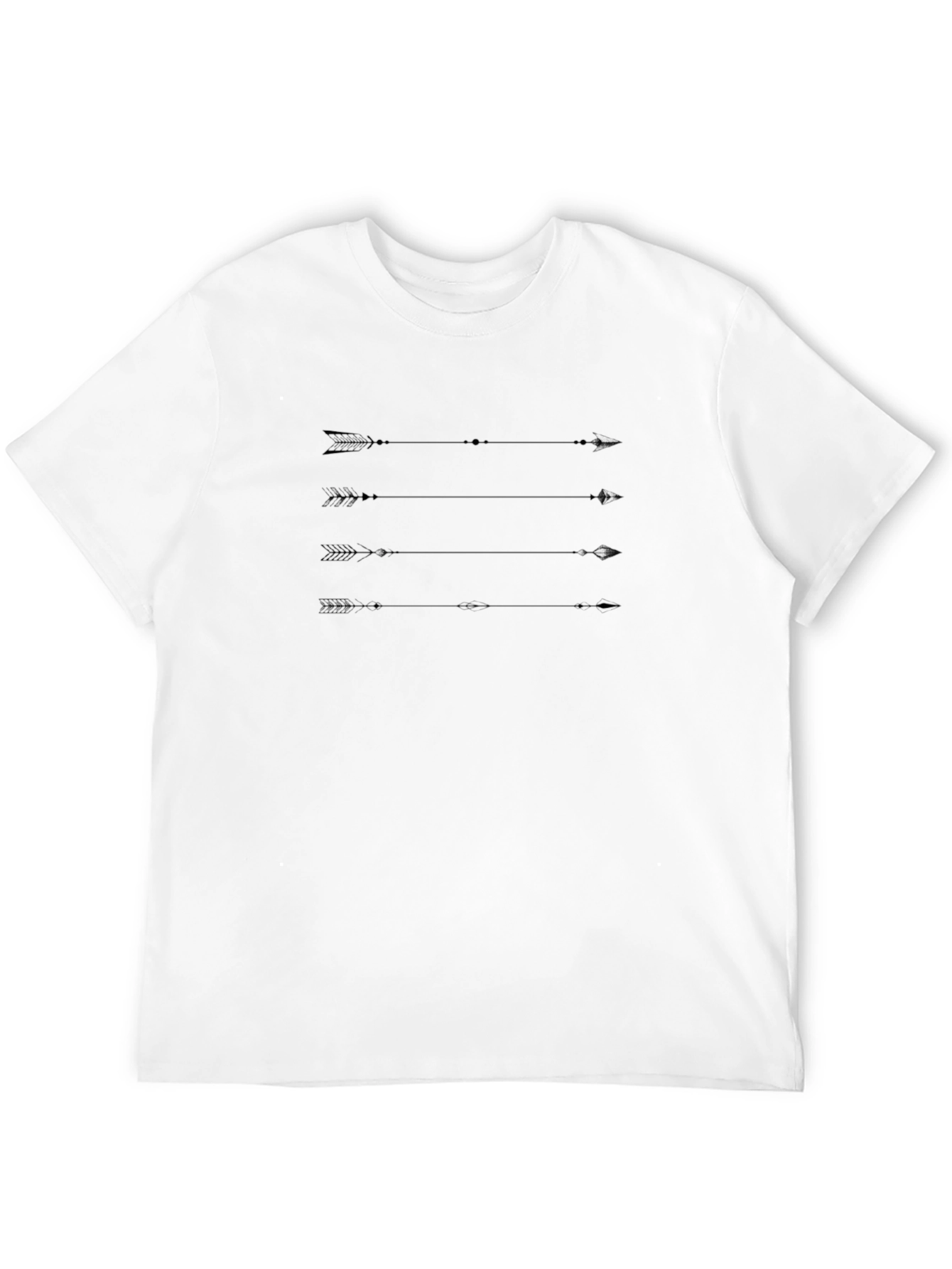 Mens Black Arrow Graphic Tee - Casual Style