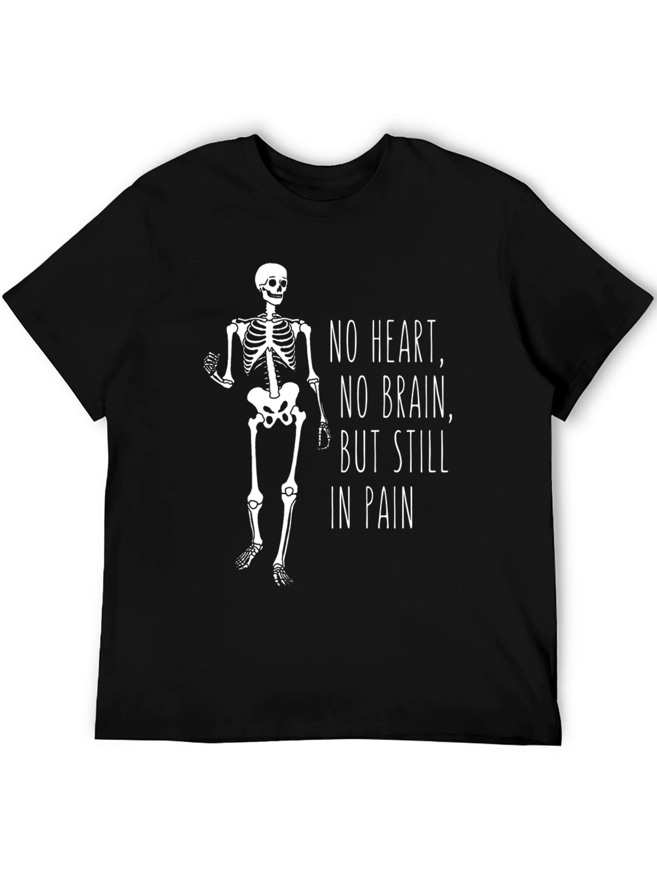 Humorous Skeleton Graphic T-Shirt