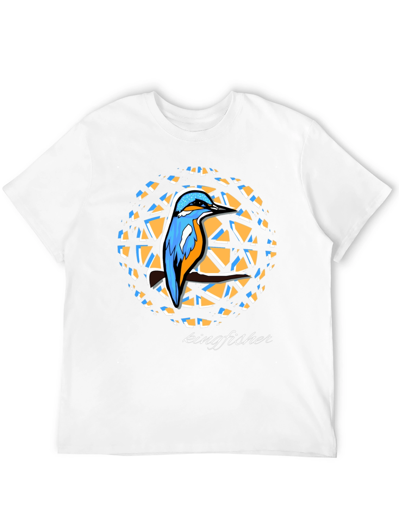 Kingfisher Graphic Print Black T-Shirt