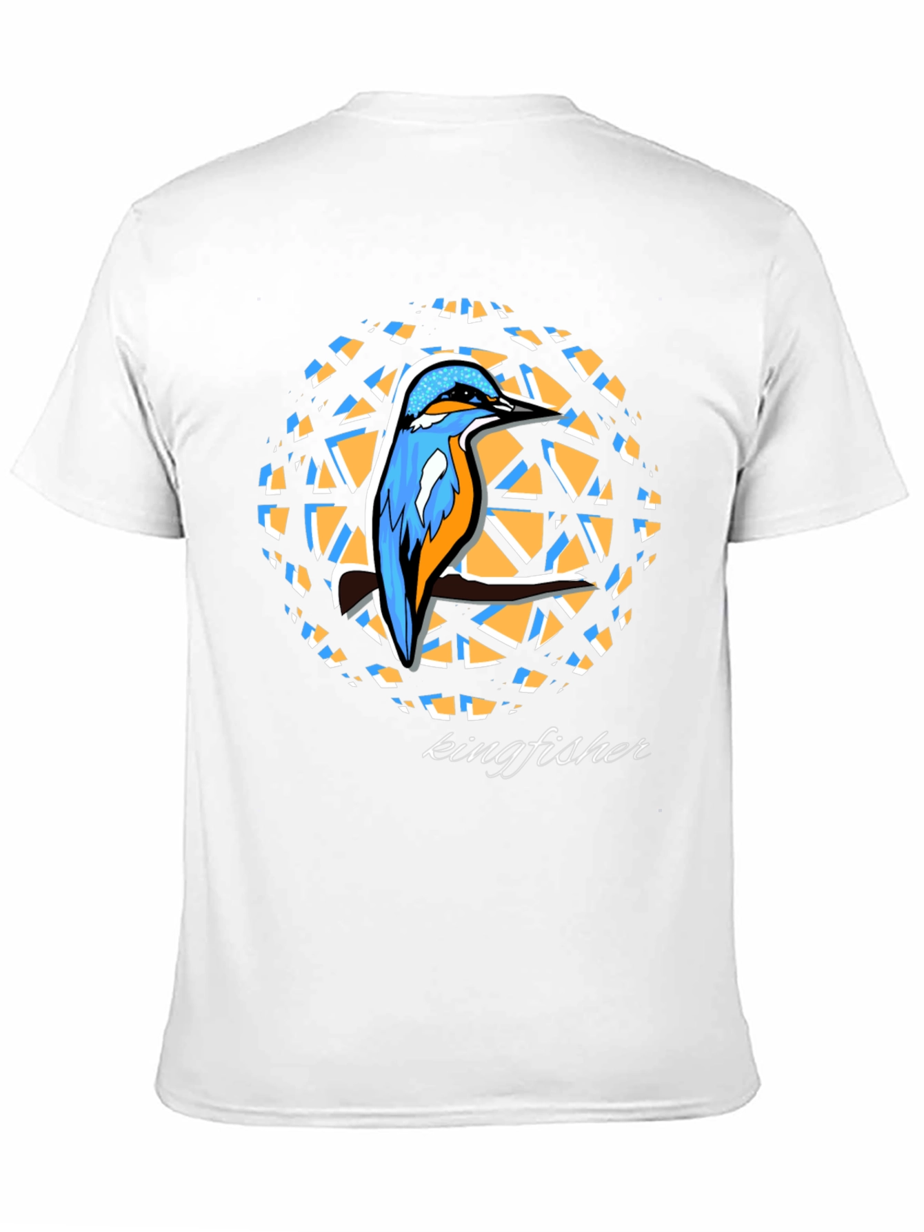 Kingfisher Graphic Print Black T-Shirt