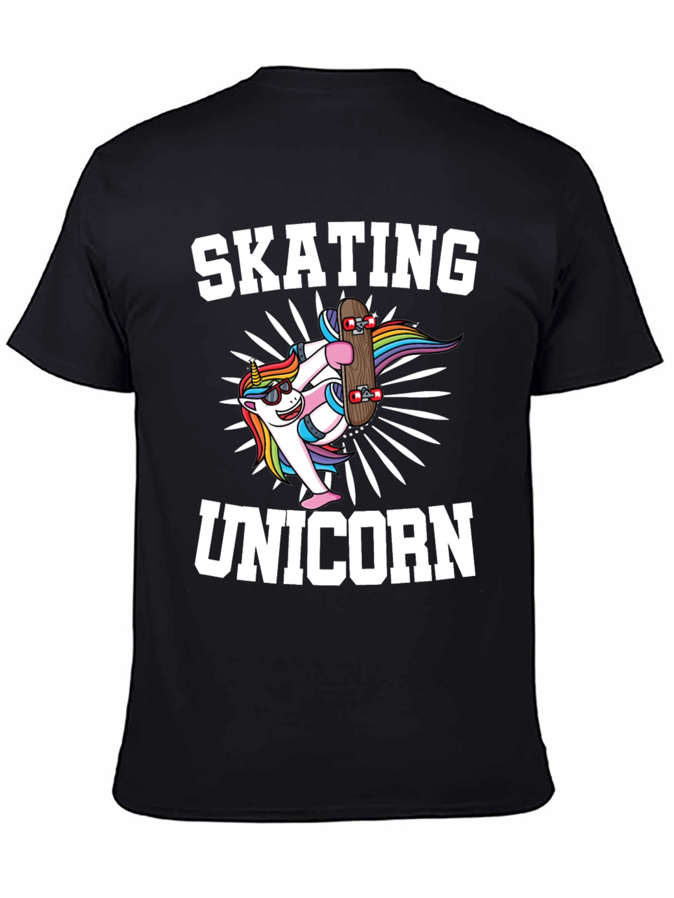 Skating Unicorn Graphic T-Shirt