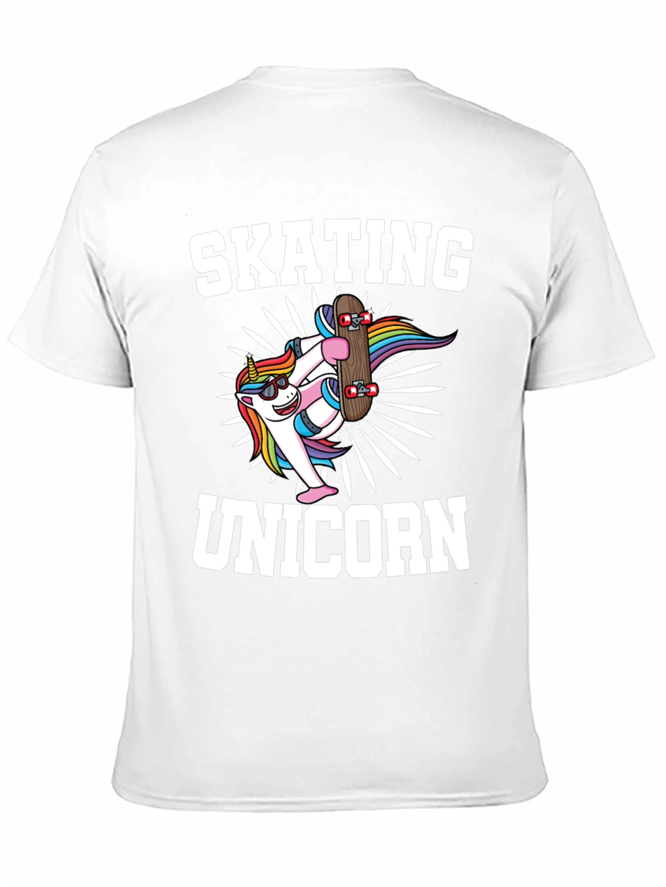 Skating Unicorn Graphic T-Shirt