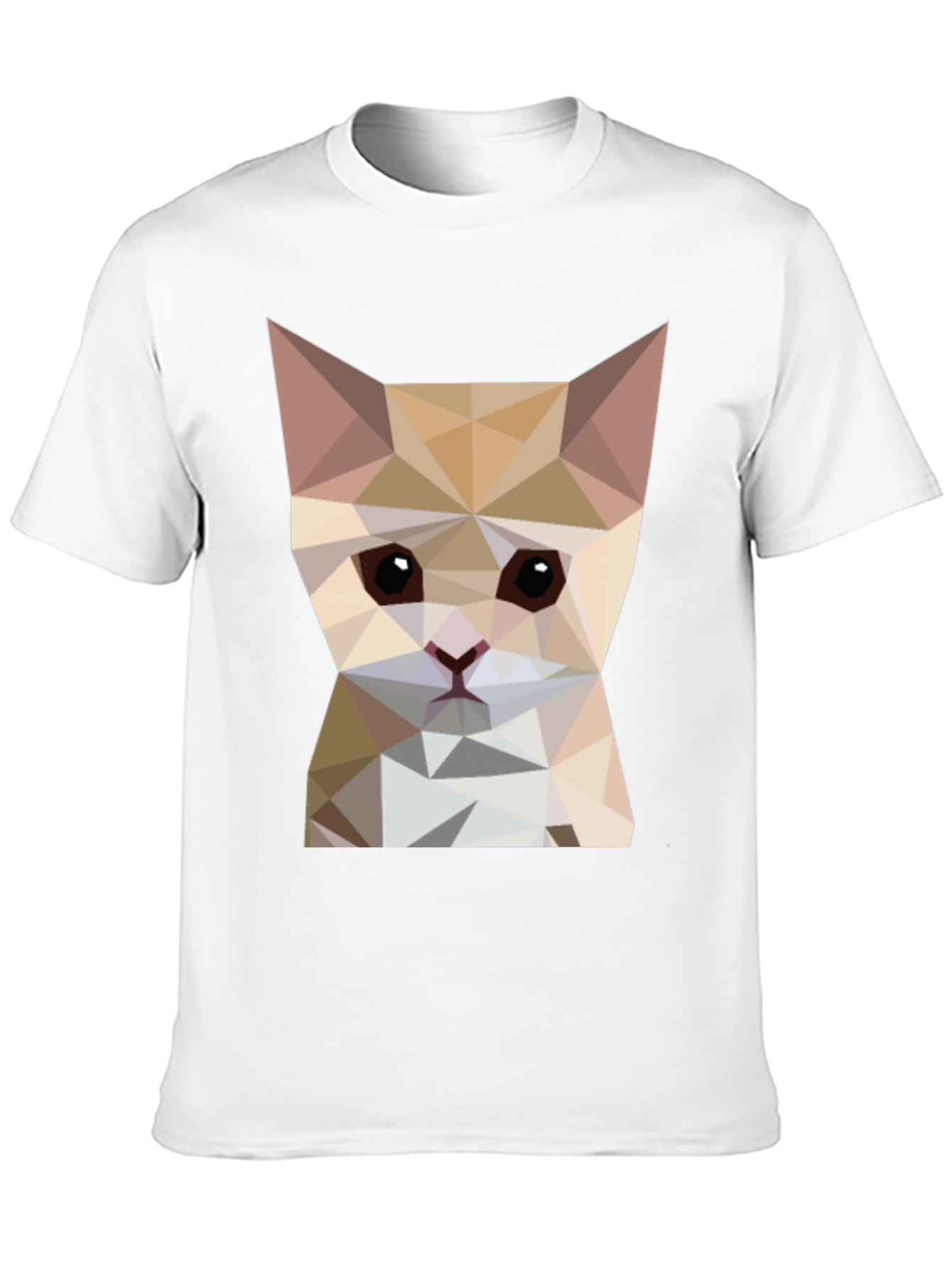 Geometric Cat T-Shirt - Modern Style
