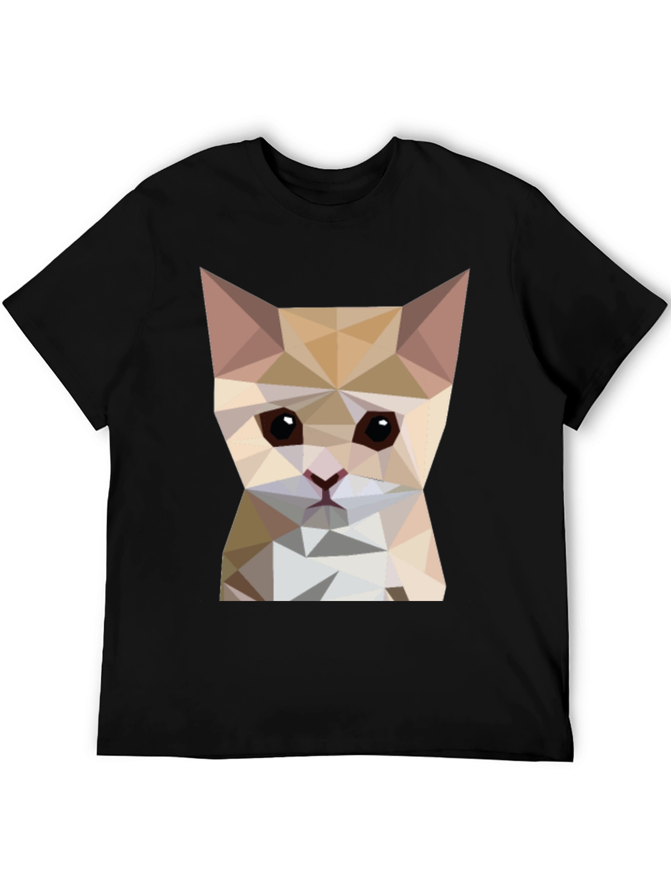 Geometric Cat T-Shirt - Modern Style