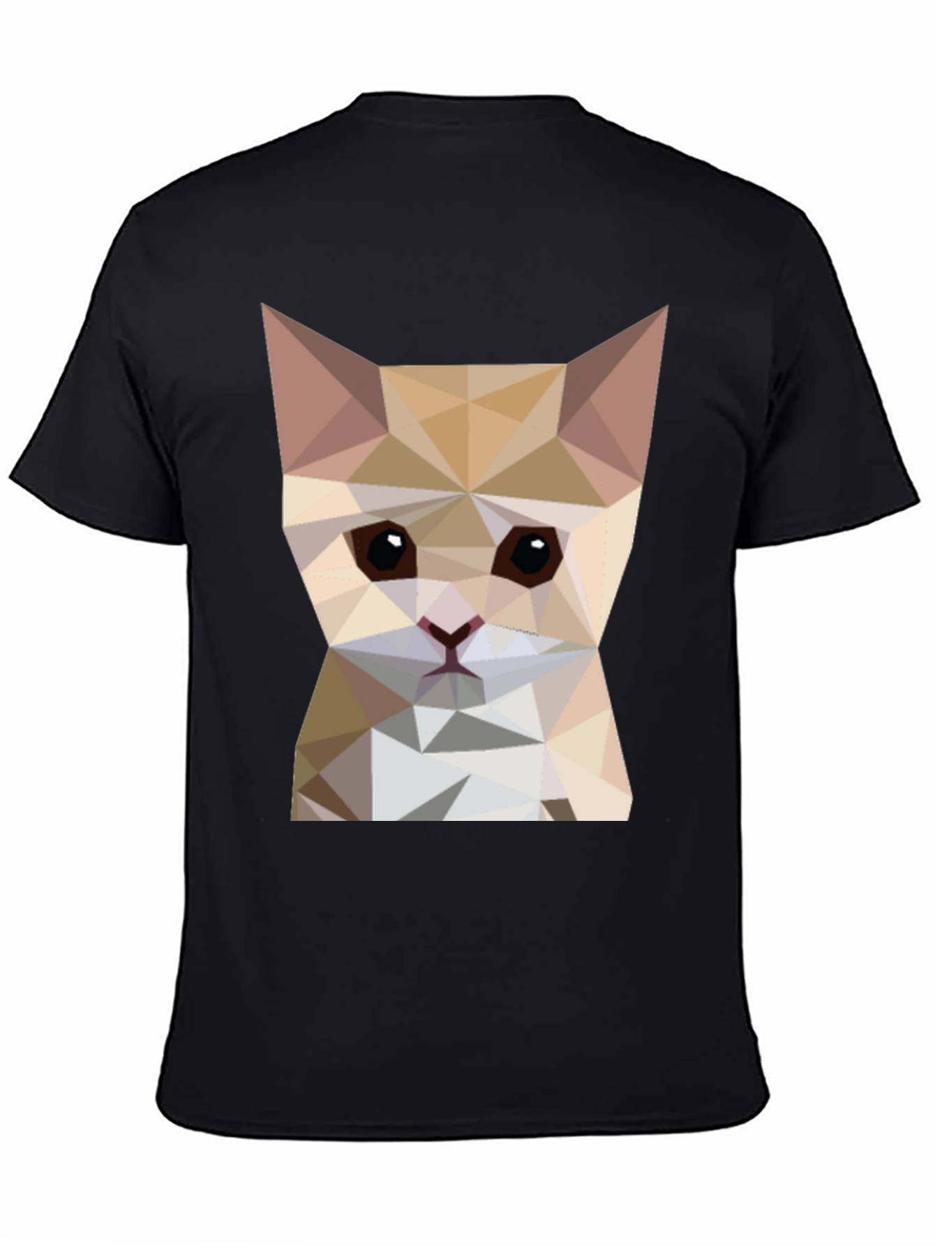 Geometric Cat T-Shirt - Modern Style