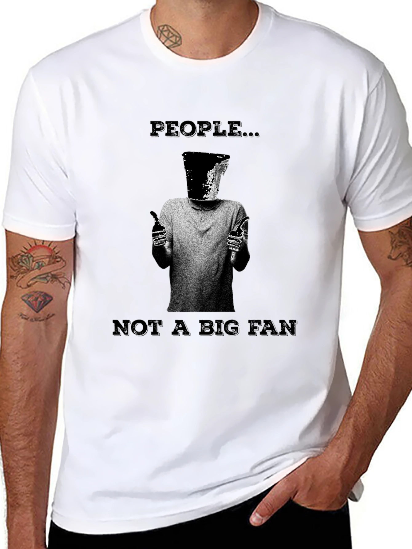 People...Not a Big Fan Graphic Tee - Black