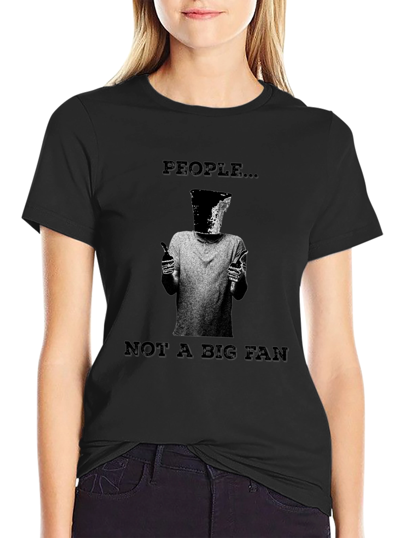 People...Not a Big Fan Graphic Tee - Black