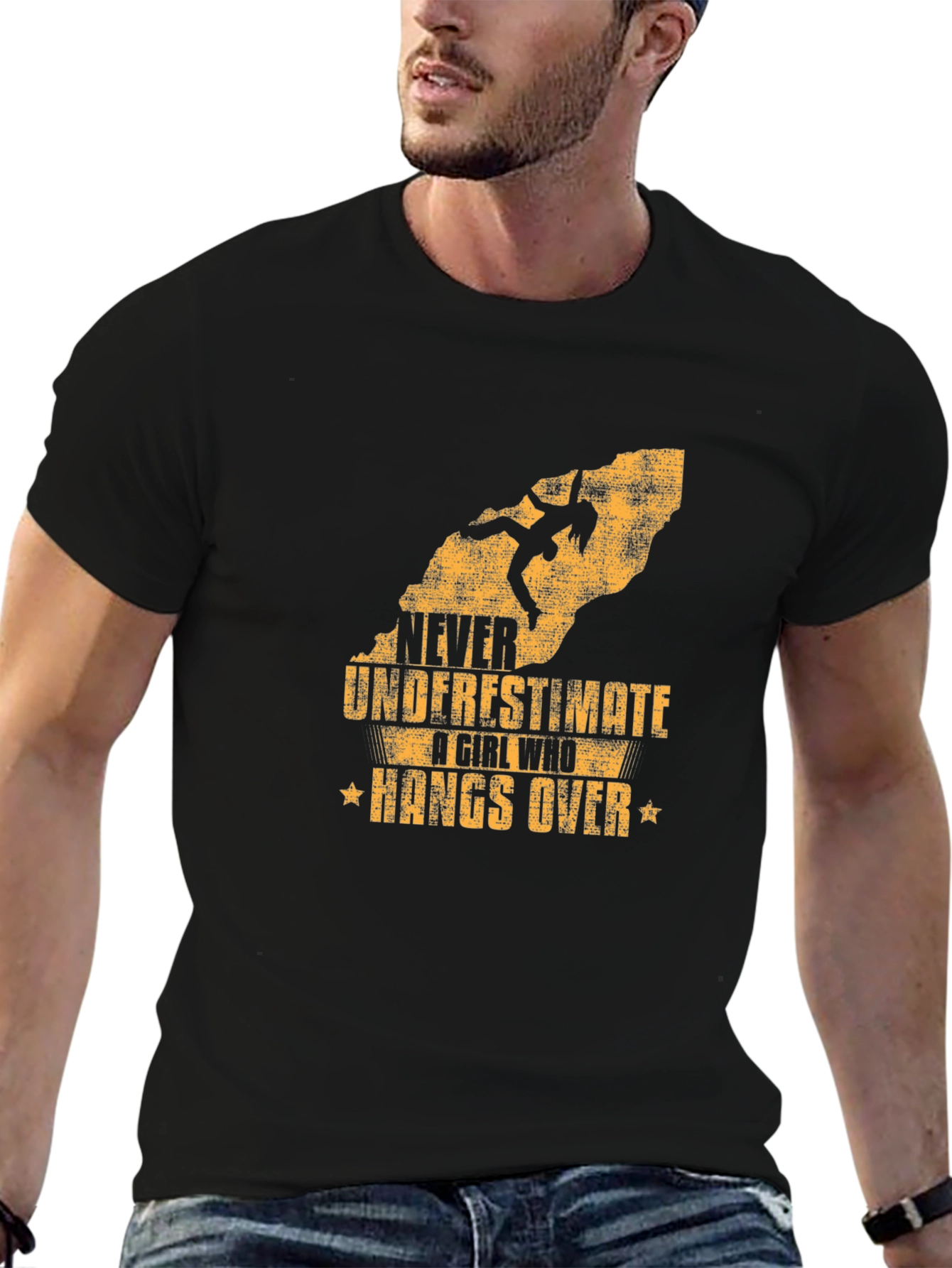 Never Underestimate Girl Who Hangs Over T-Shirt