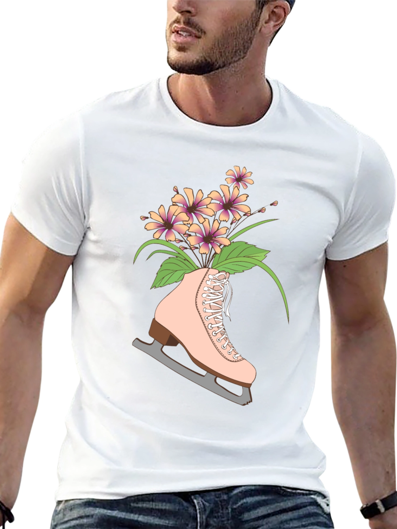 Floral Ice Skate Graphic Tee