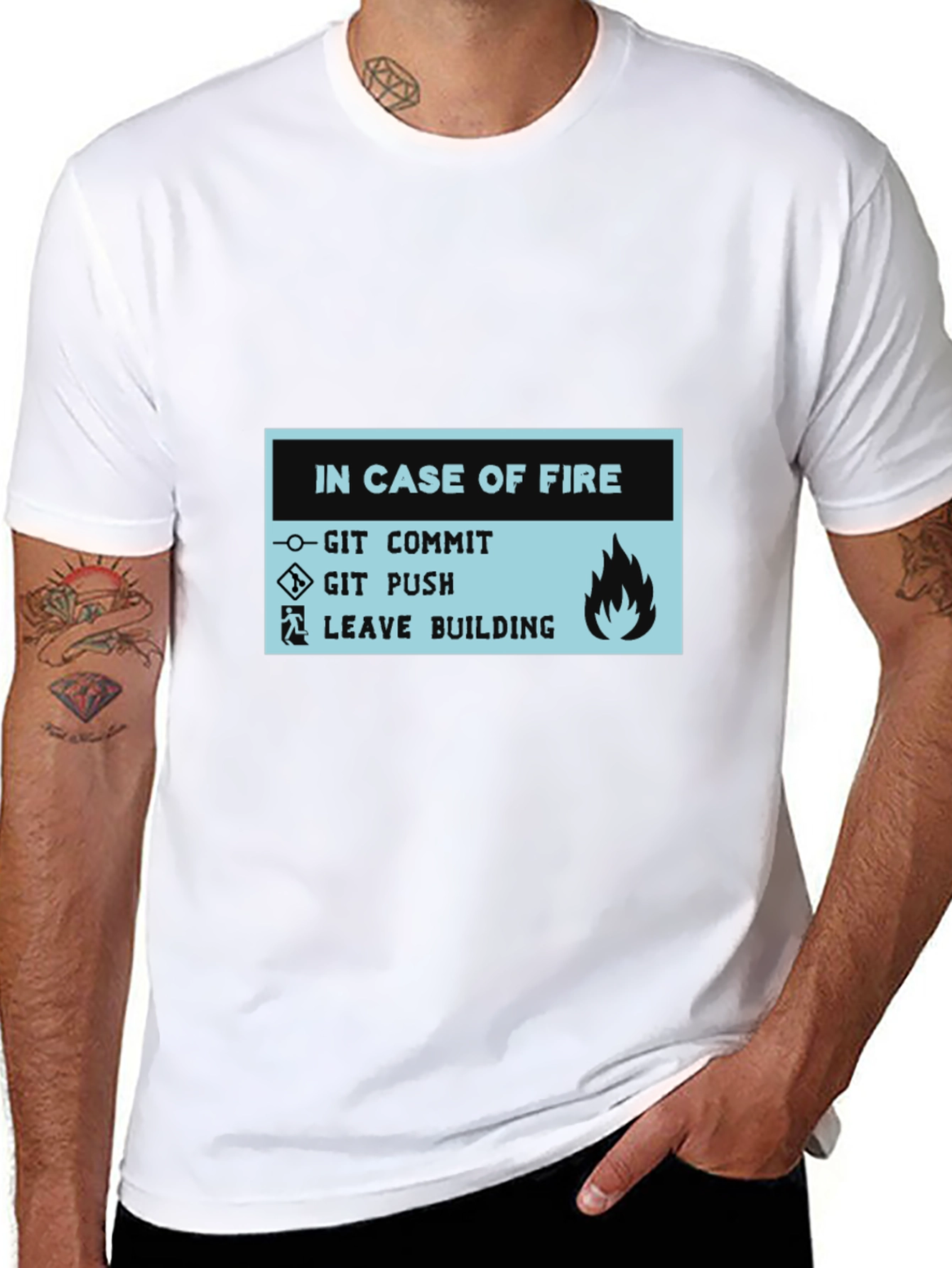 In Case of Fire Git Commit Git Push T-Shirt