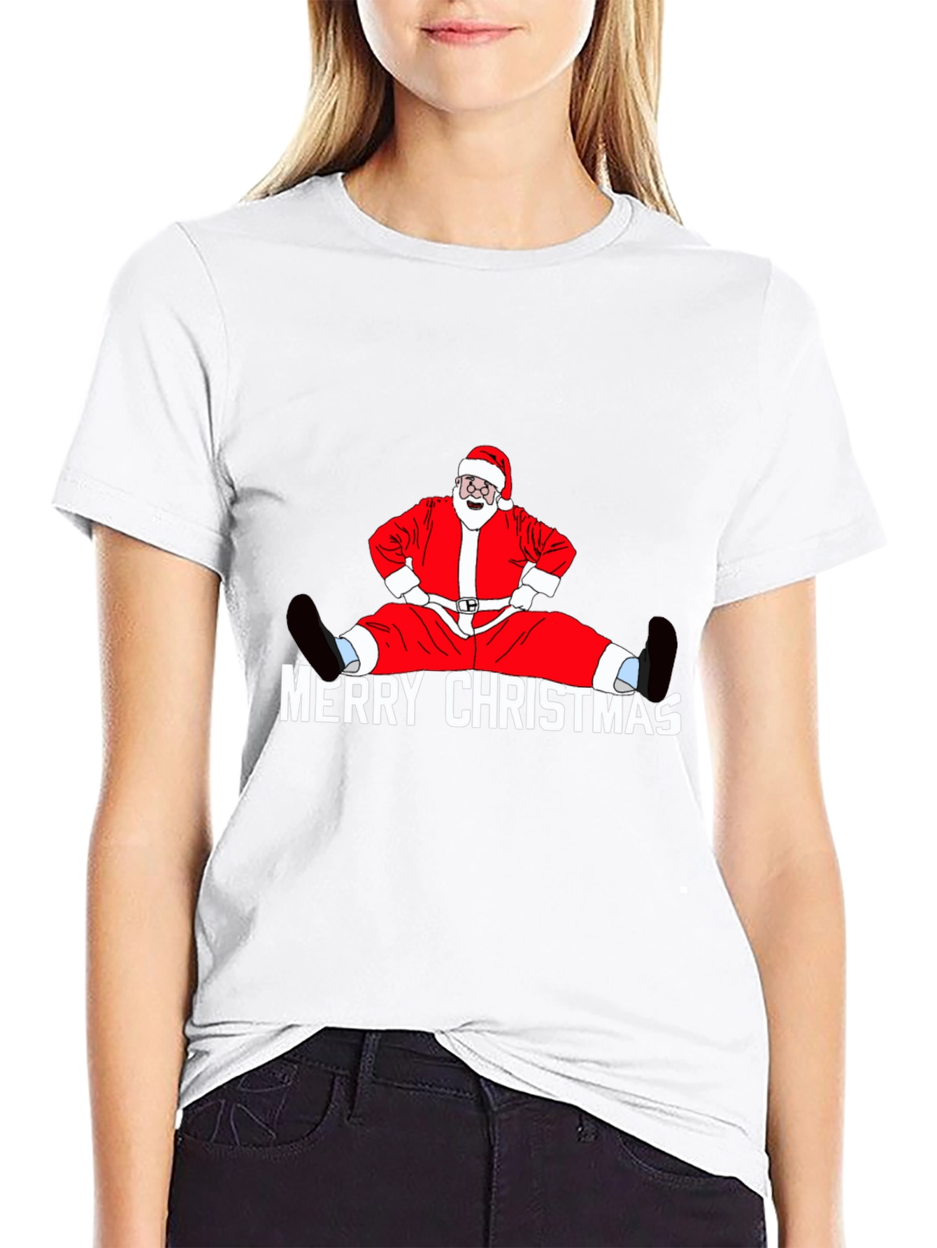 Funny Santa Merry Christmas Graphic T-Shirt