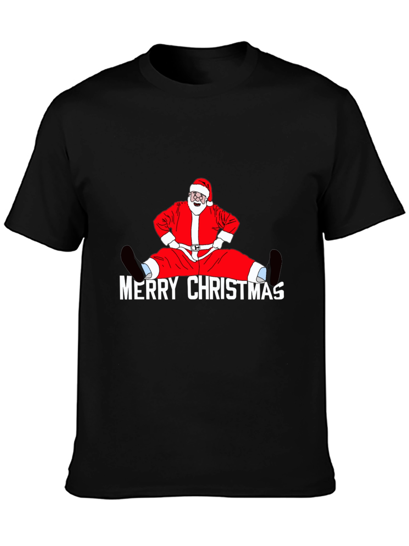 Funny Santa Merry Christmas Graphic T-Shirt