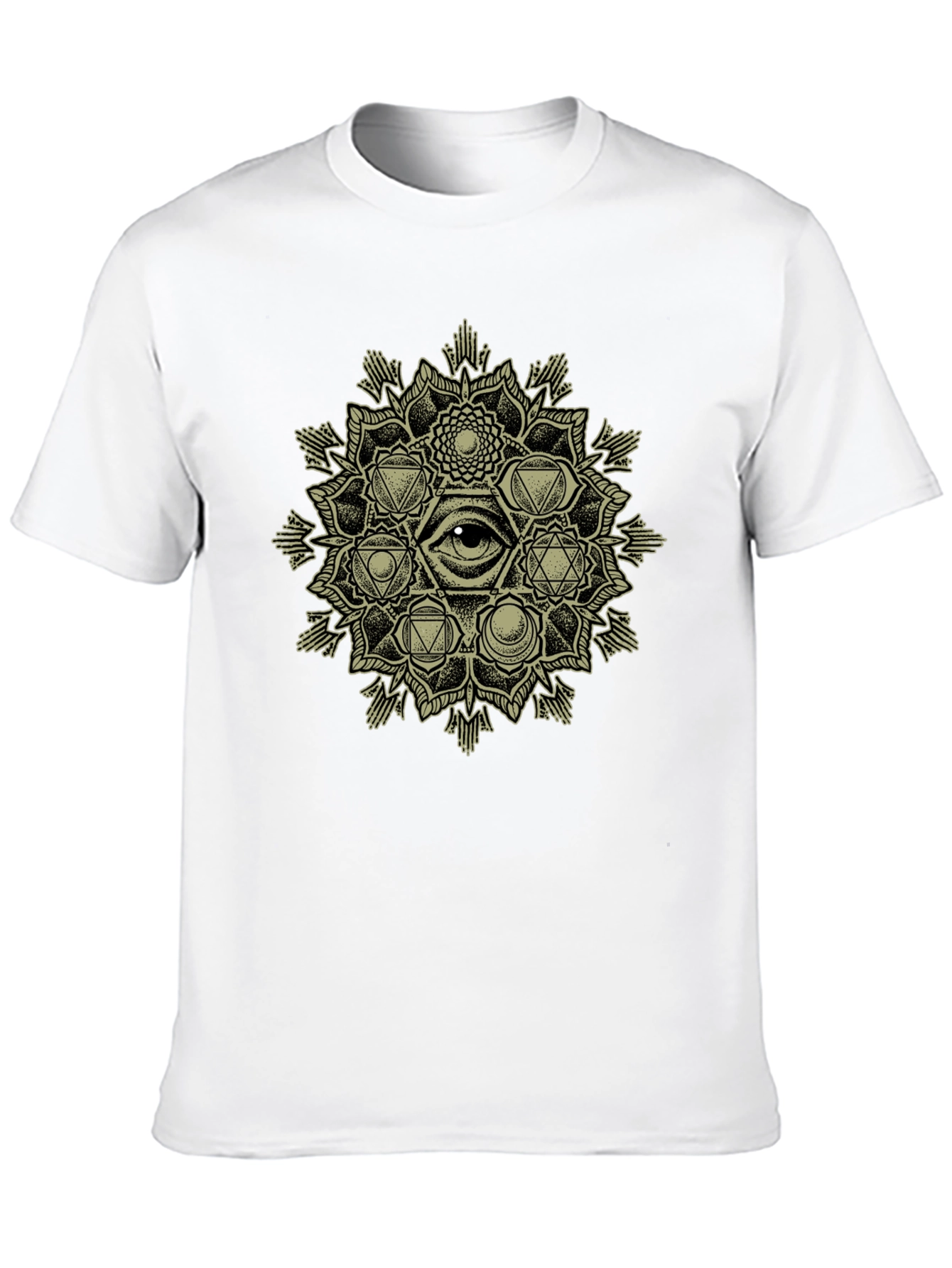 Mystic Eye Mandala Graphic Tee - Black