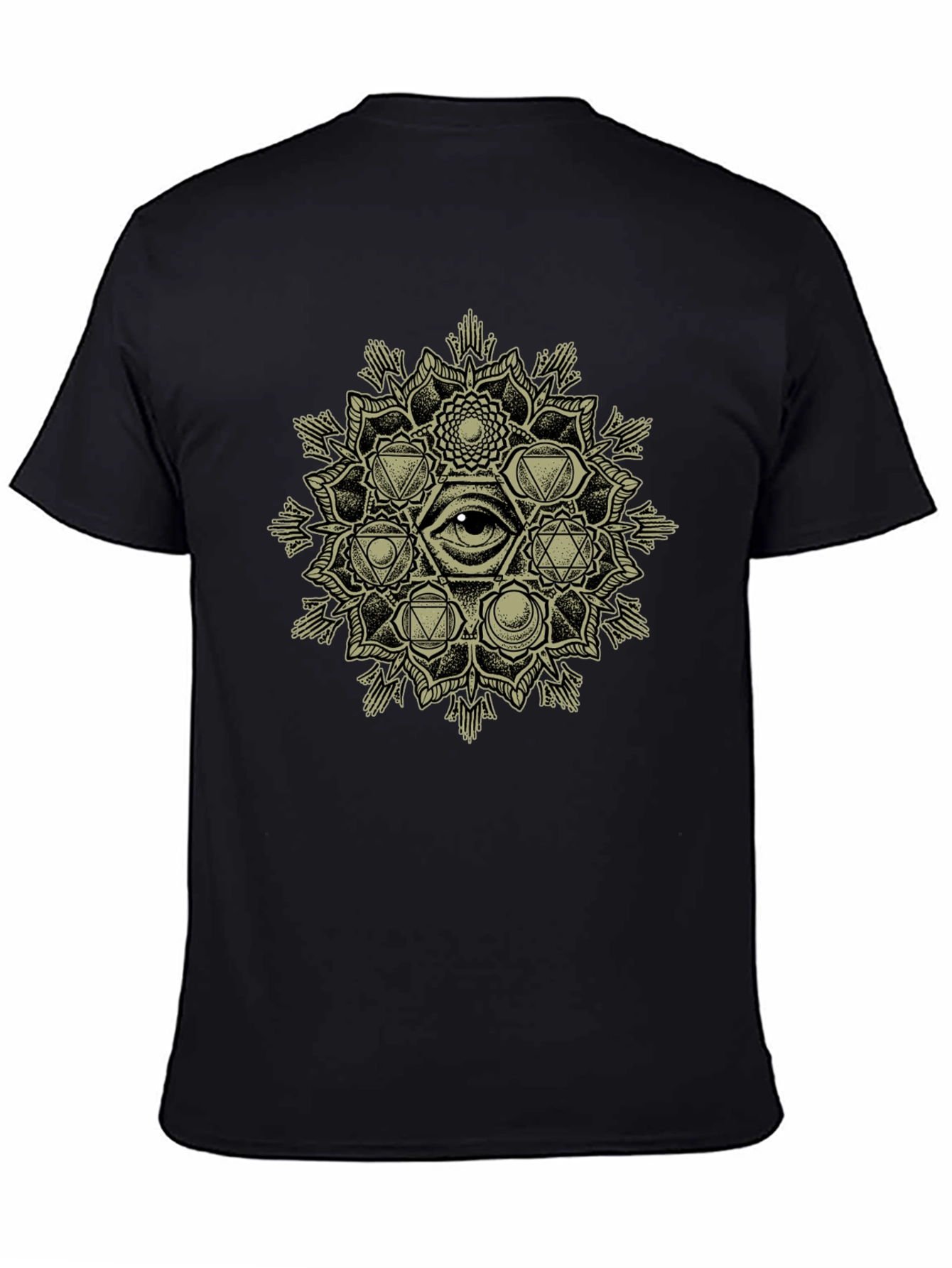 Mystic Eye Mandala Graphic Tee - Black