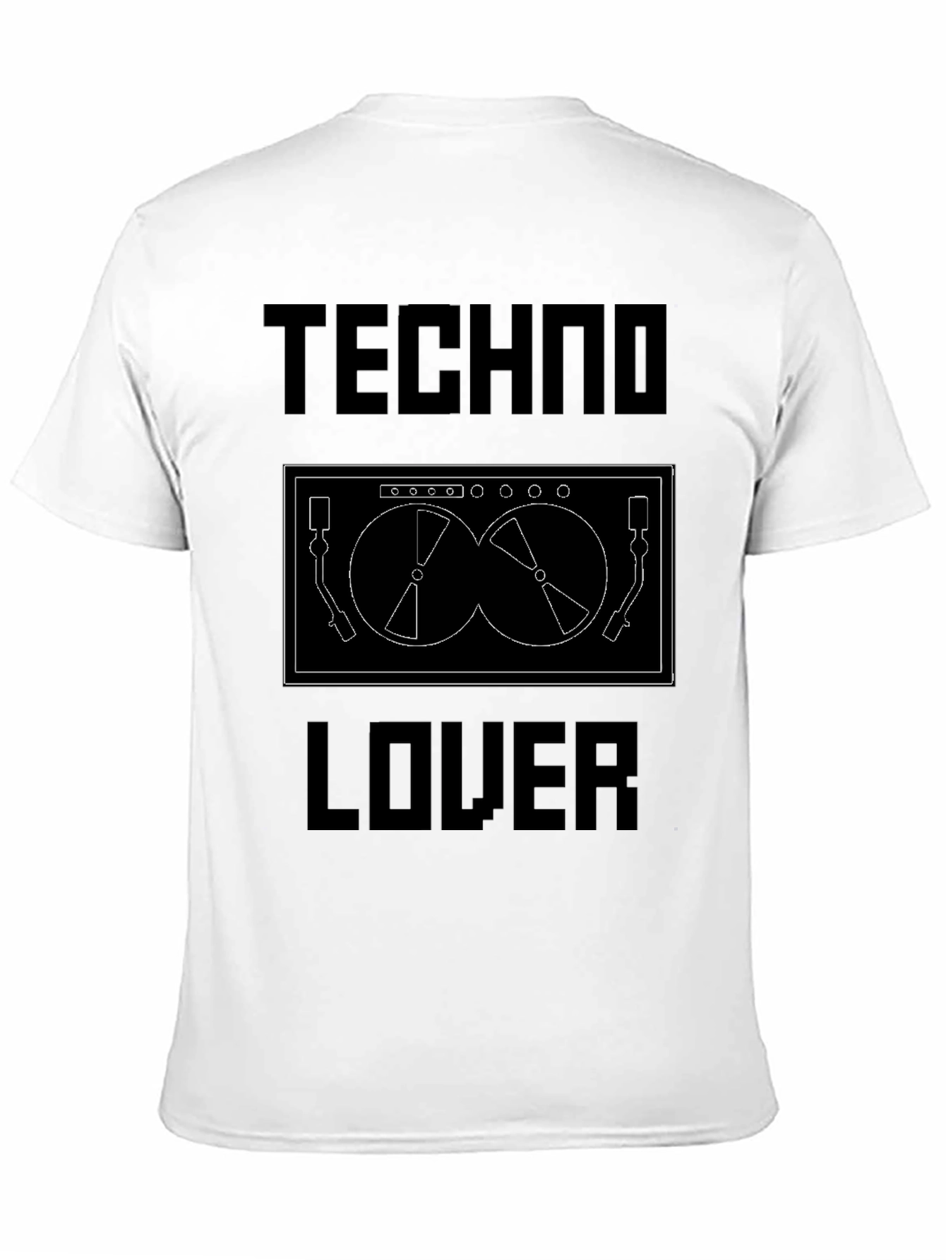Techno Lover Black Graphic Tee