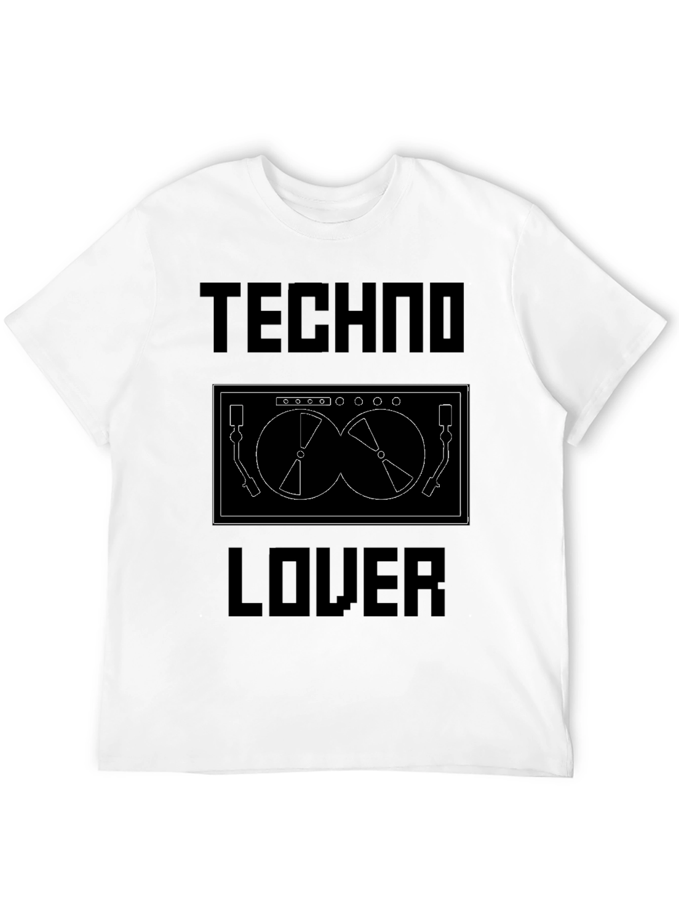 Techno Lover Black Graphic Tee