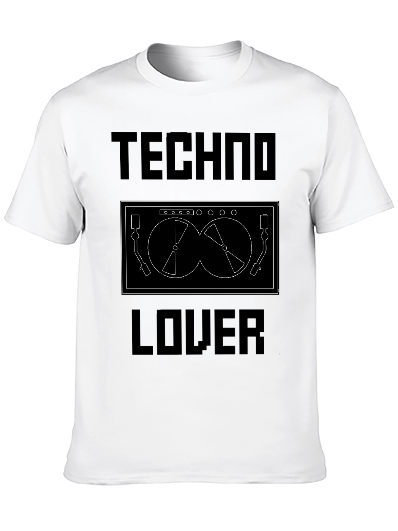 Techno Lover Black Graphic Tee