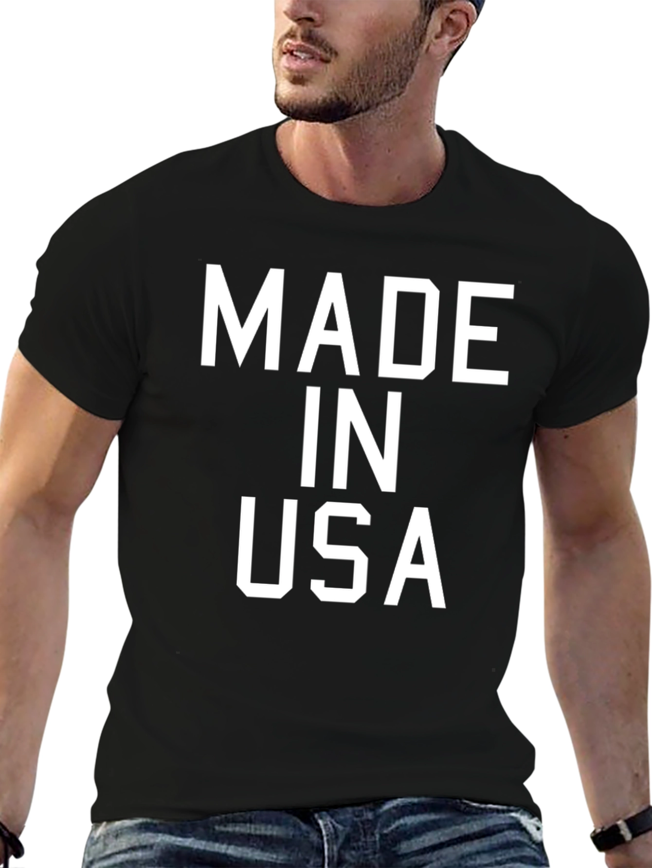 Made in USA Graphic T-Shirt - Black