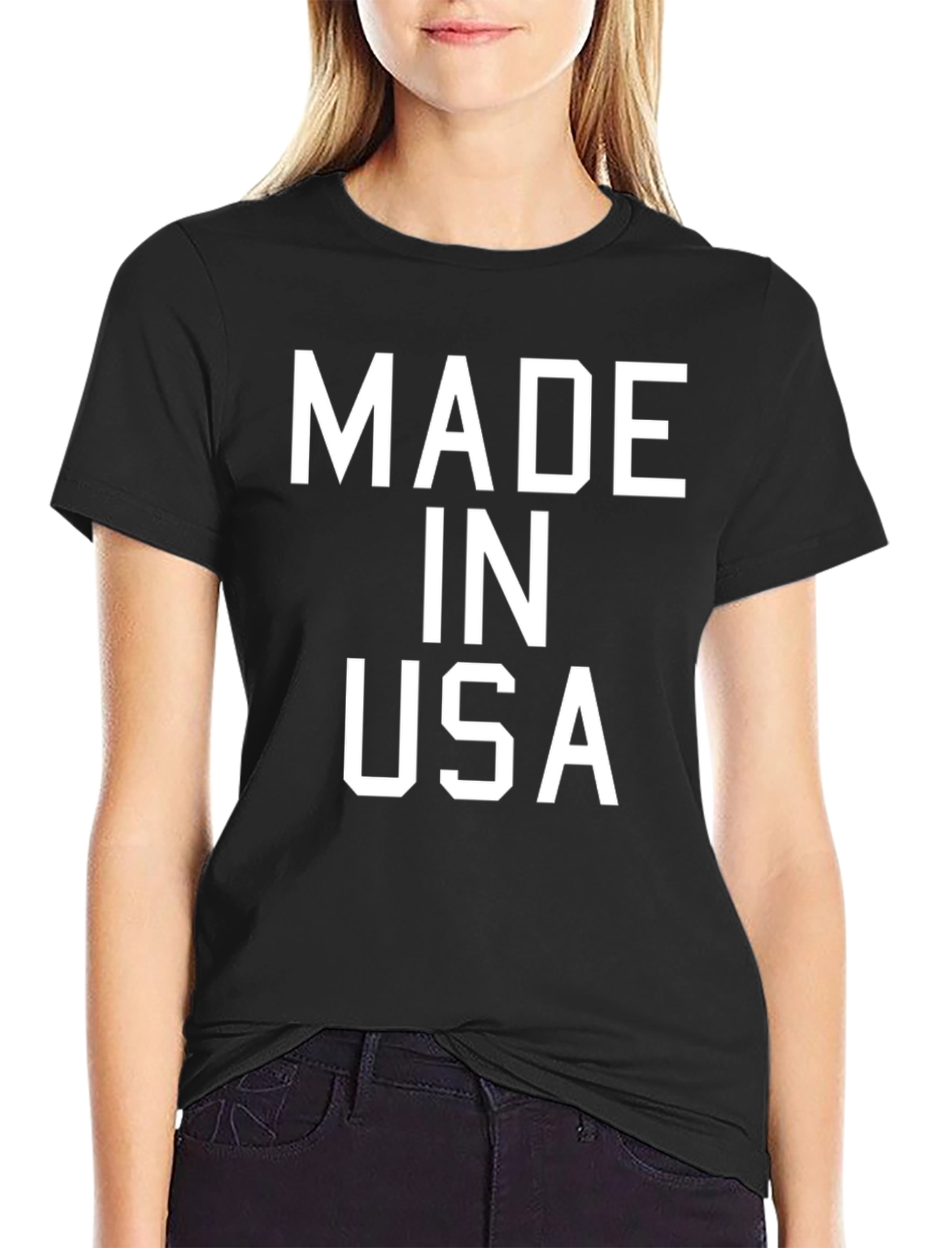 Made in USA Graphic T-Shirt - Black