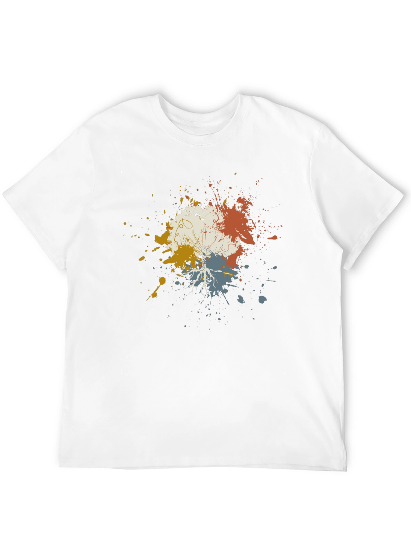 Artistic Splatter Graphic Tee - Modern Black T-Shirt