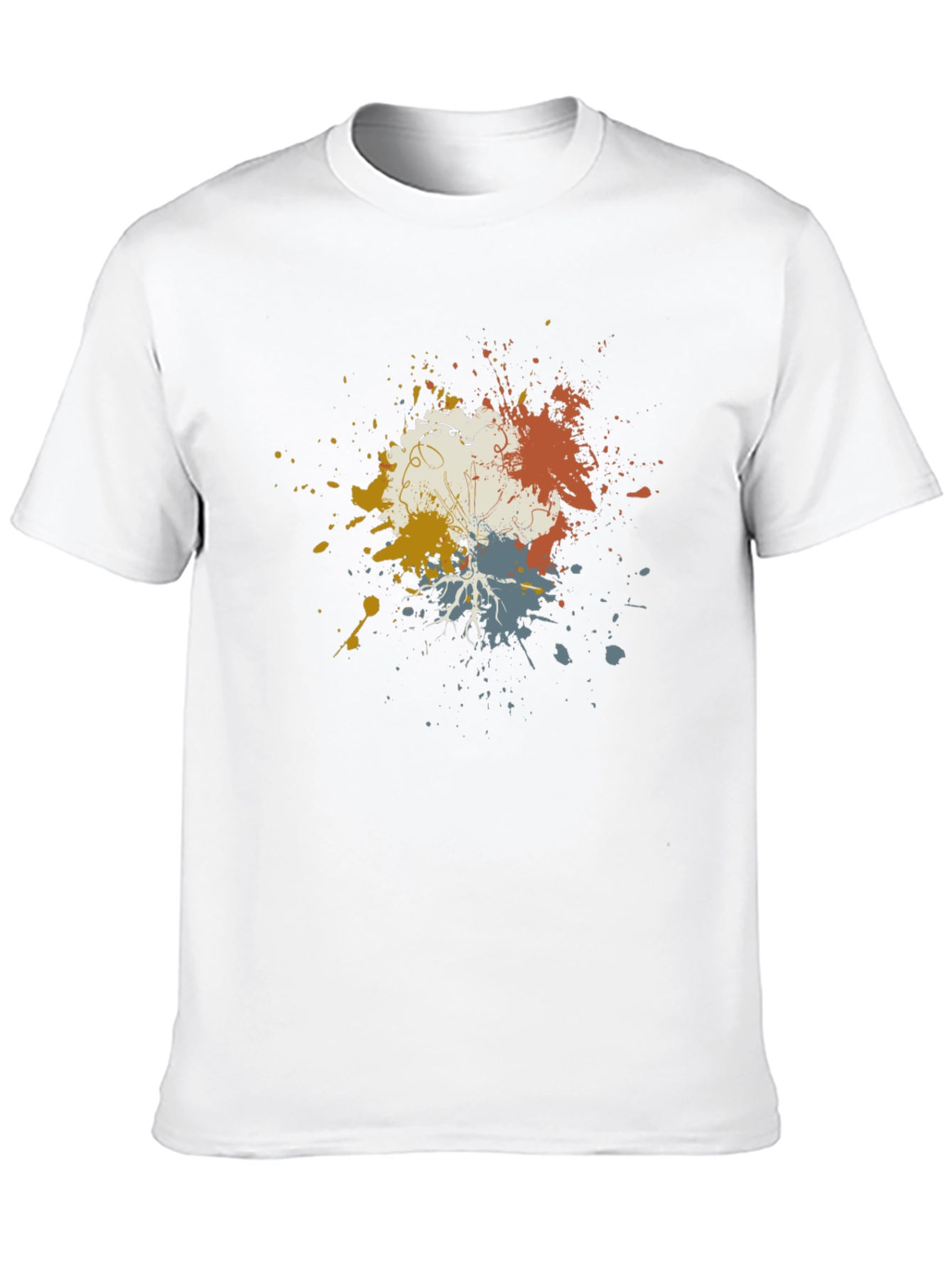 Artistic Splatter Graphic Tee - Modern Black T-Shirt